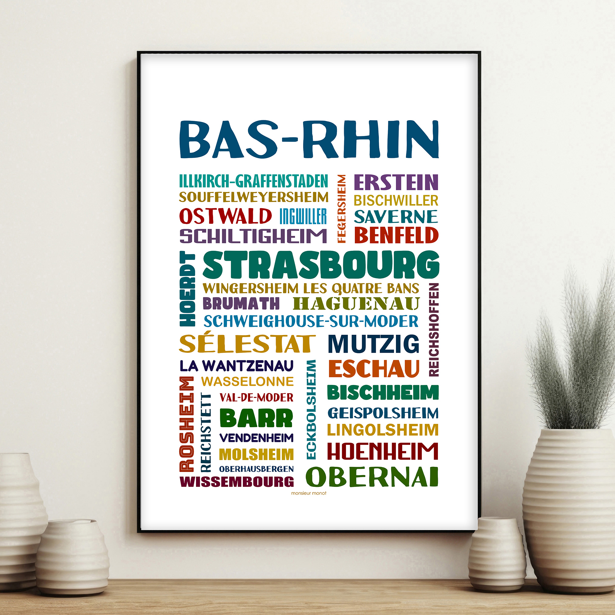 affiche les villes du bas rhin