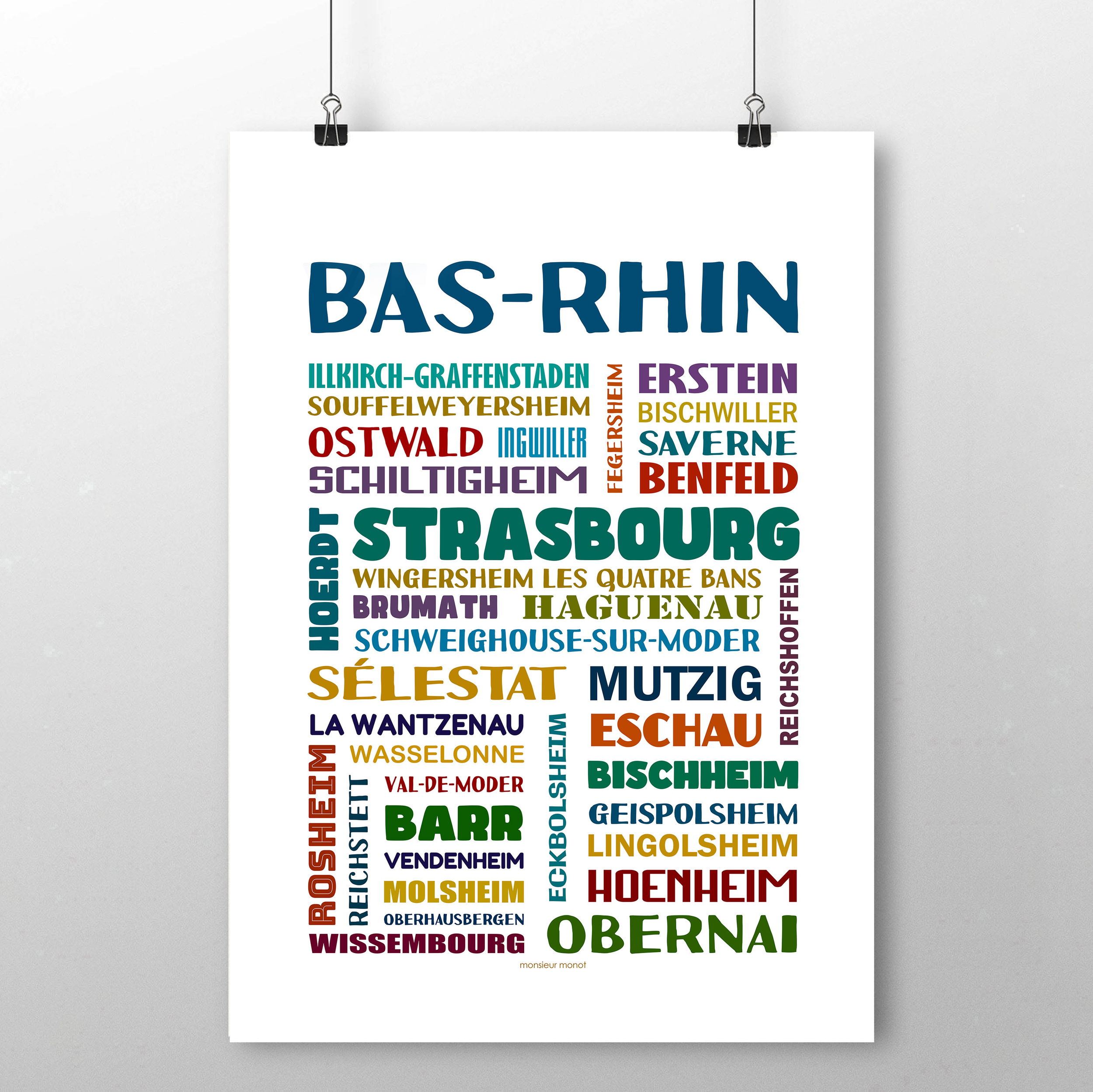 affiche les villes du Bas Rhin 2