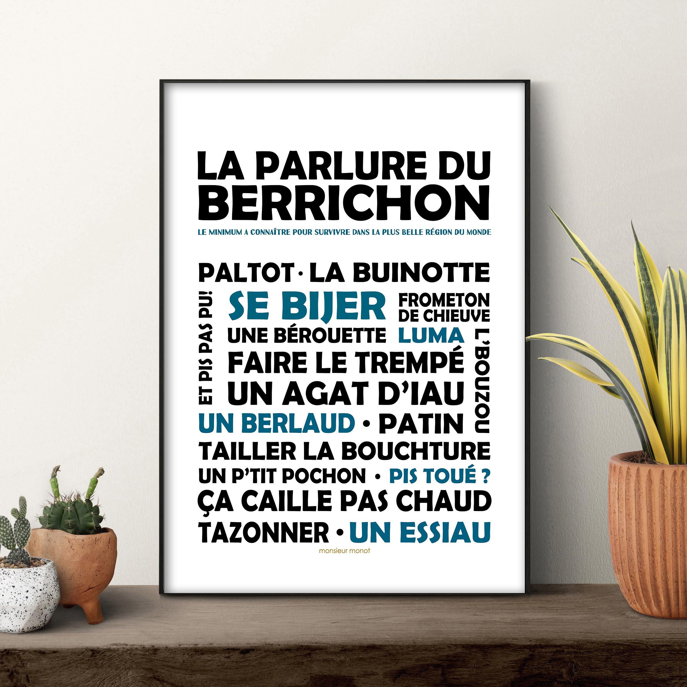 affiche La parlure du berrichon noir et bleu