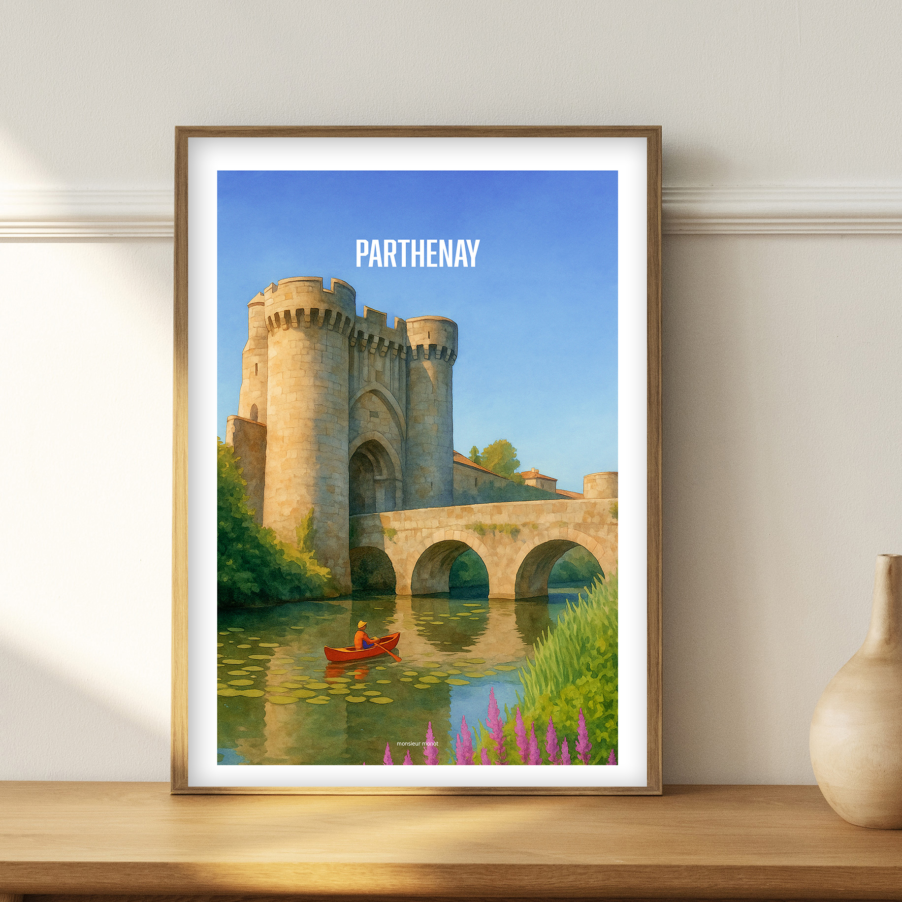 Affiche Parthenay couleur