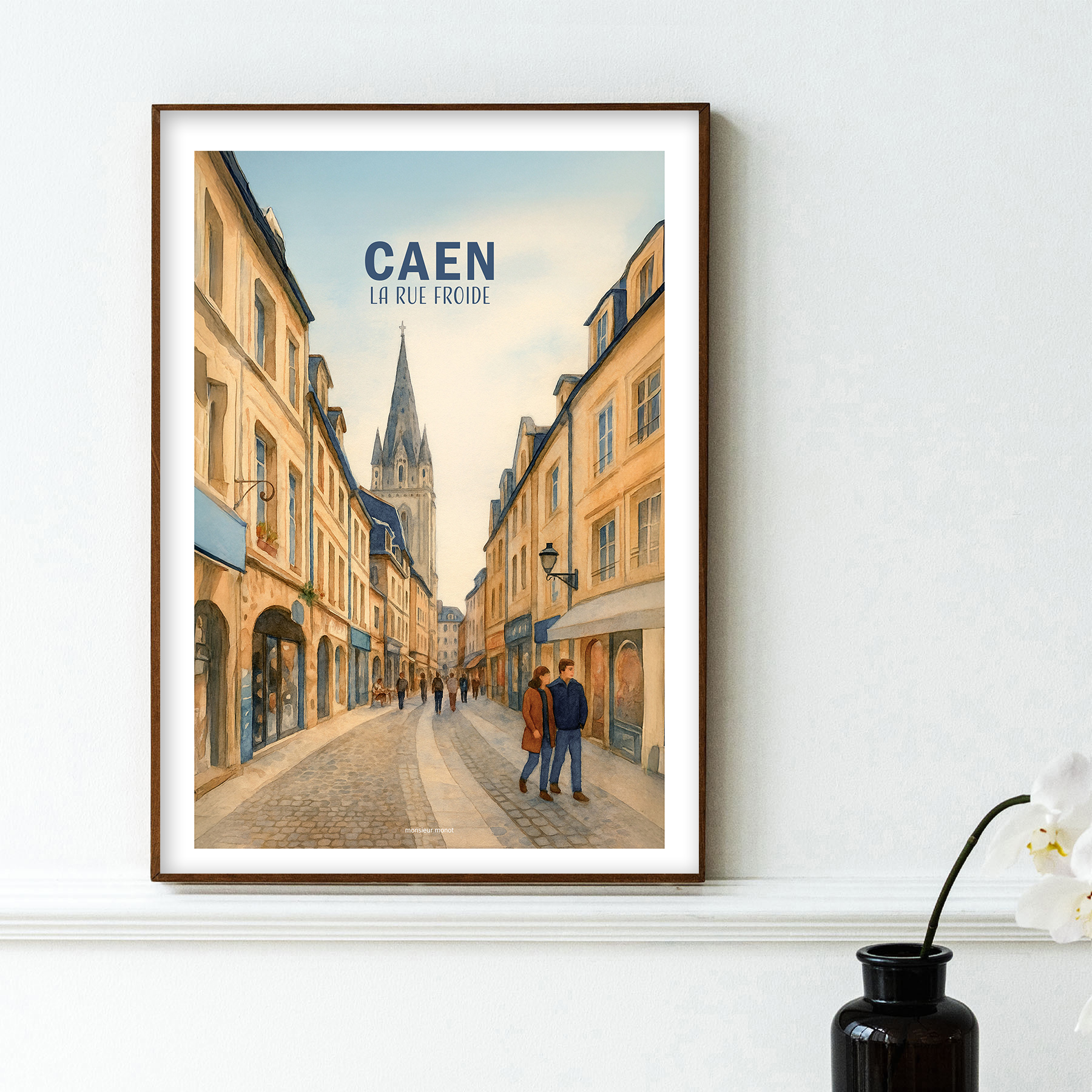affiche de Caen, la rue Froide