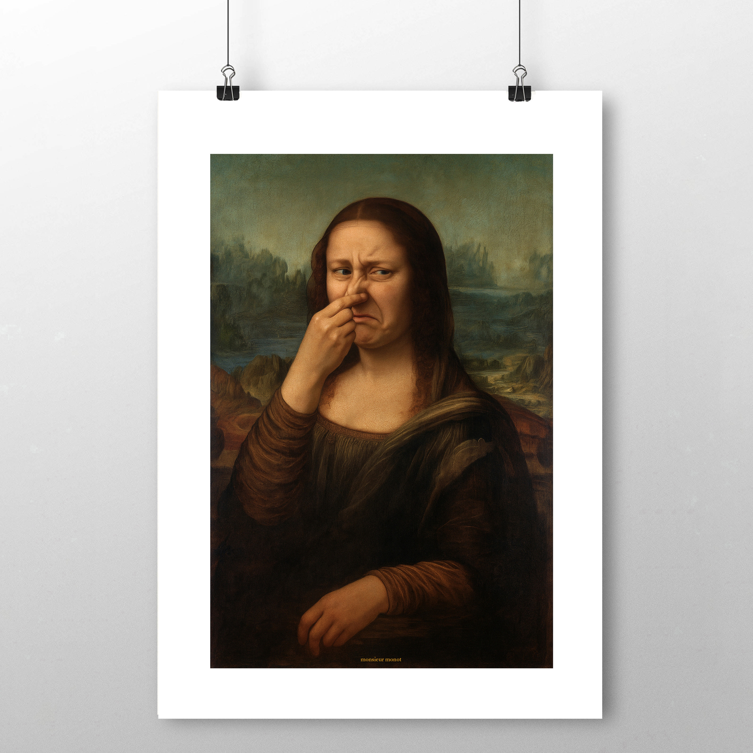 affiche mona lisa WC joconde 2