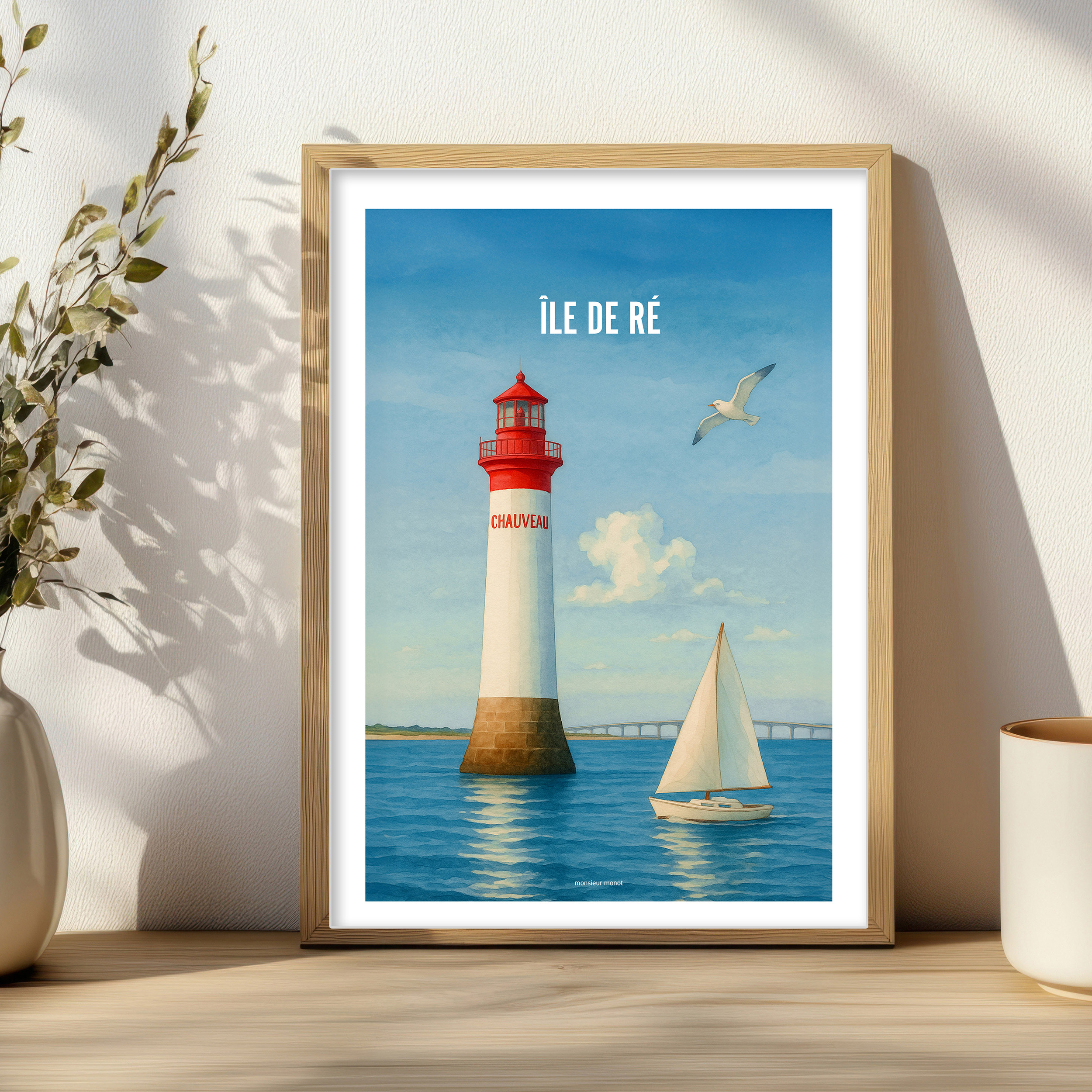 Affiche Ile de Ré - Phare de Chauveau