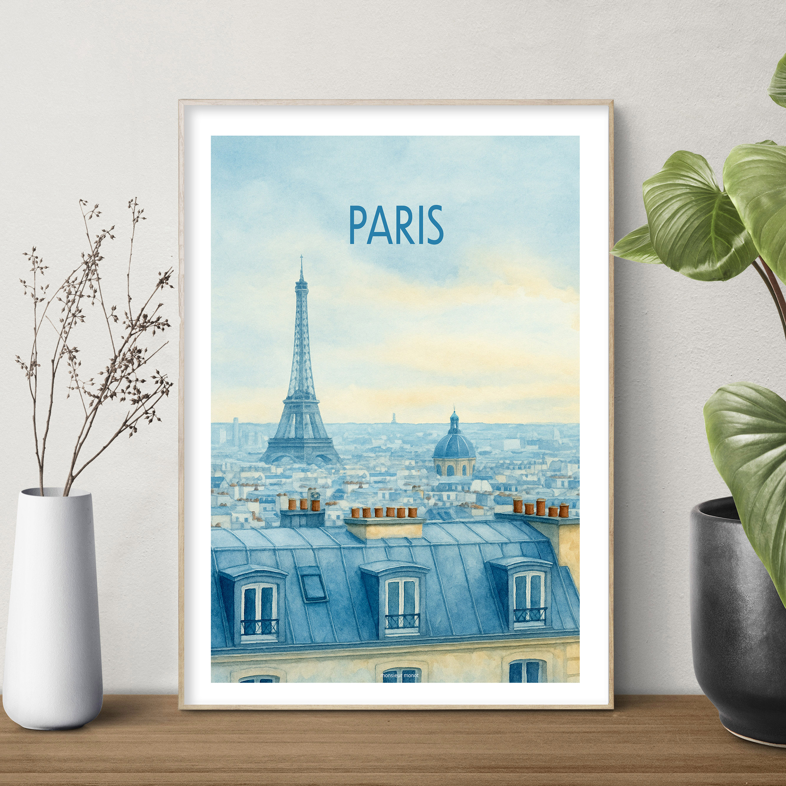 affiche Paris Les Toits