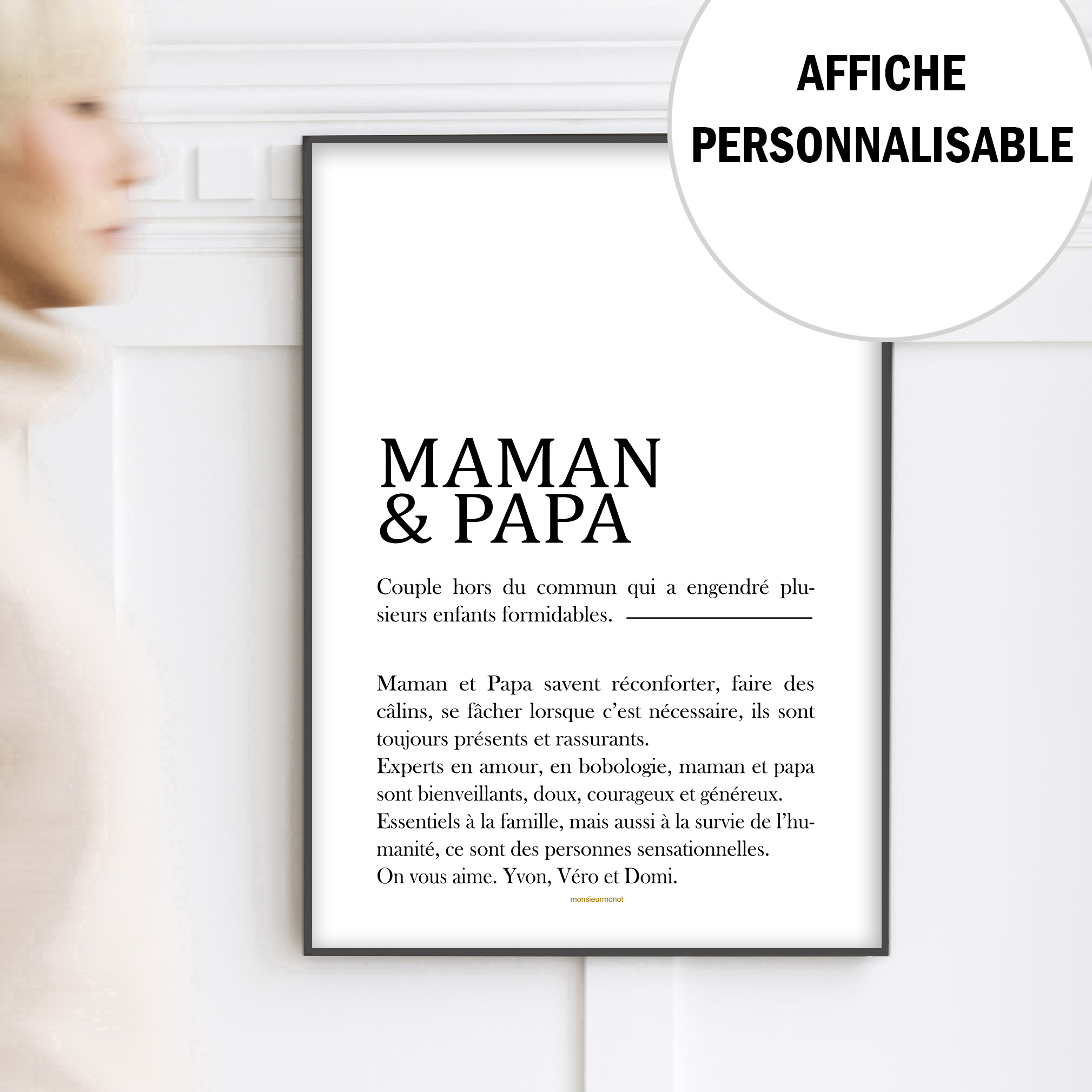 affiche maman et papa 2 sticker