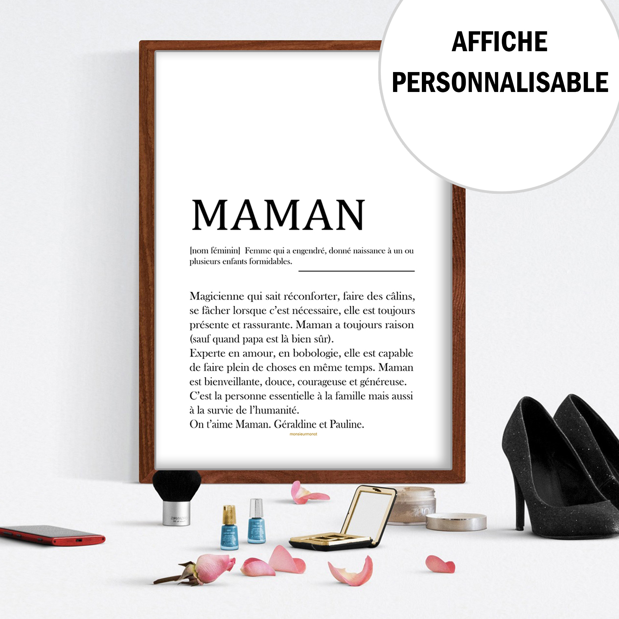 affiche maman personnalisable