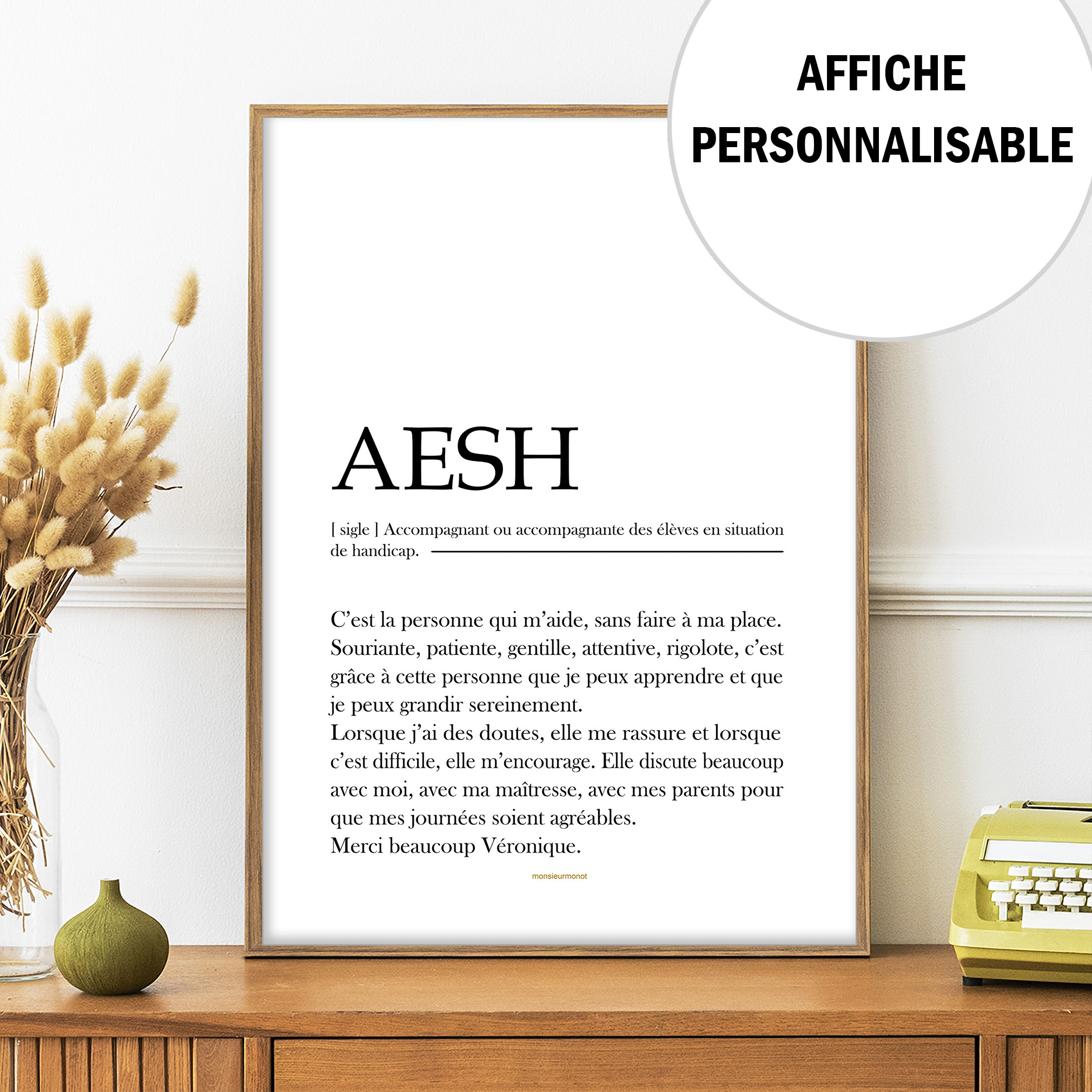 affiche aesh personnalisable