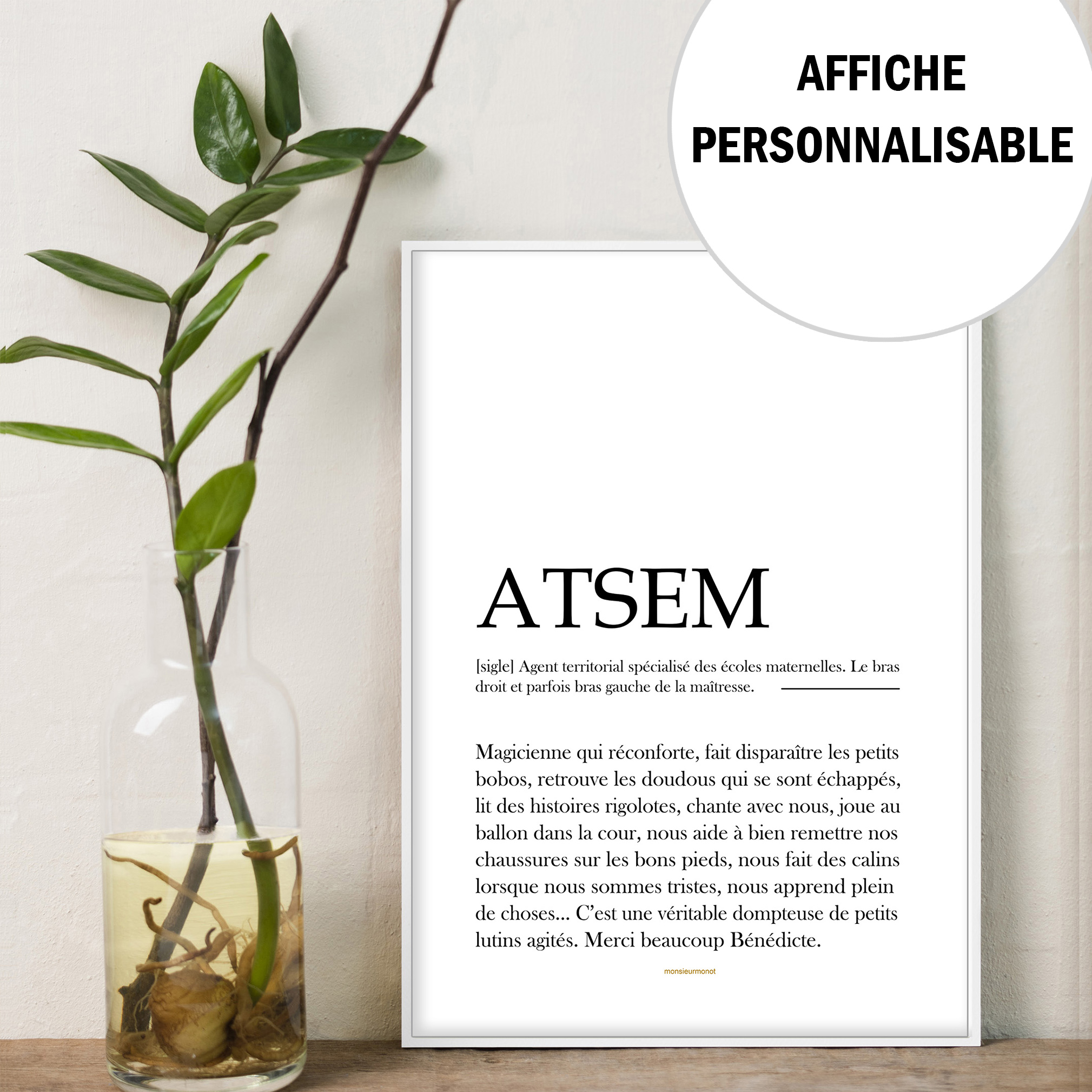 affiche atsem personnalisable