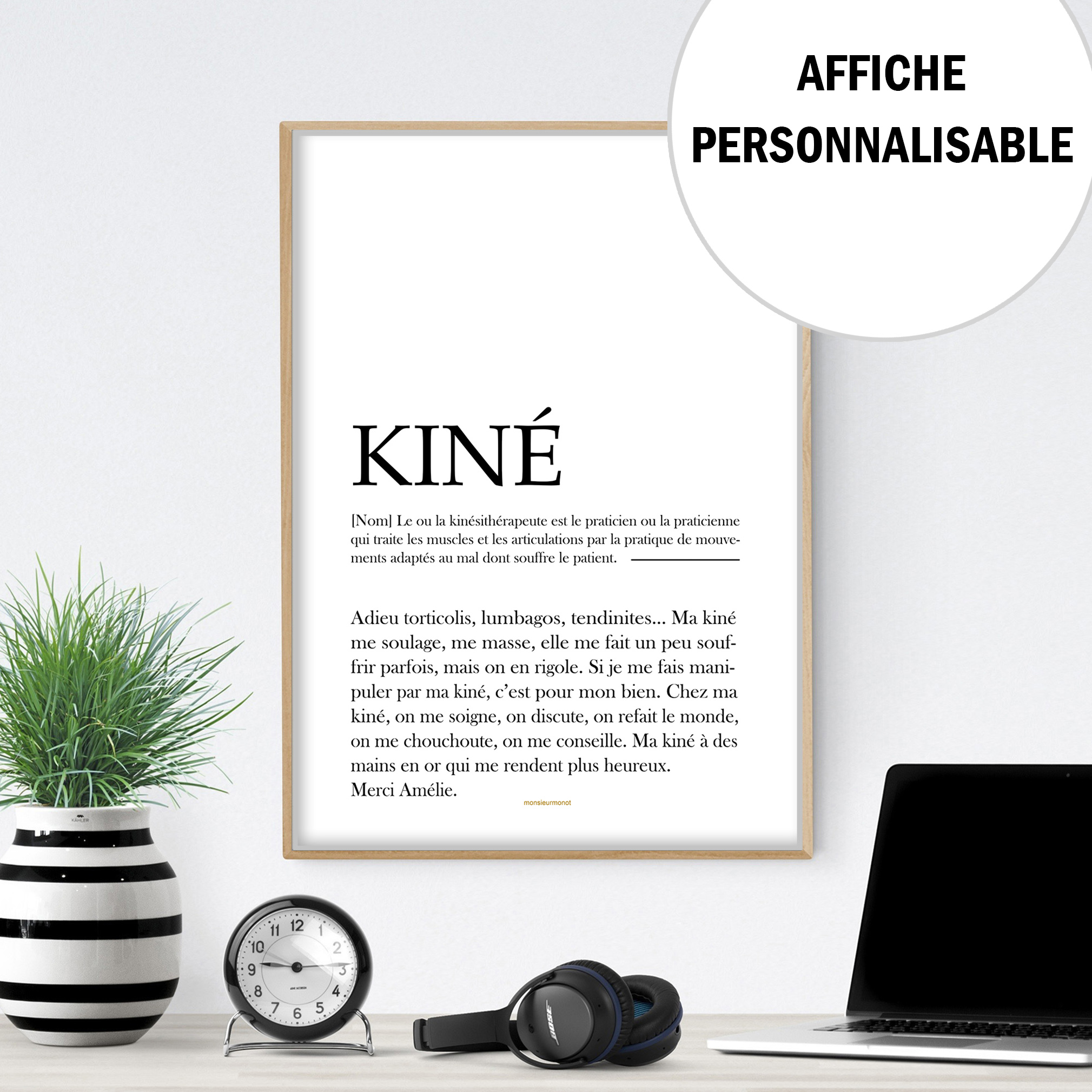 affiche Kiné femme personnalisable