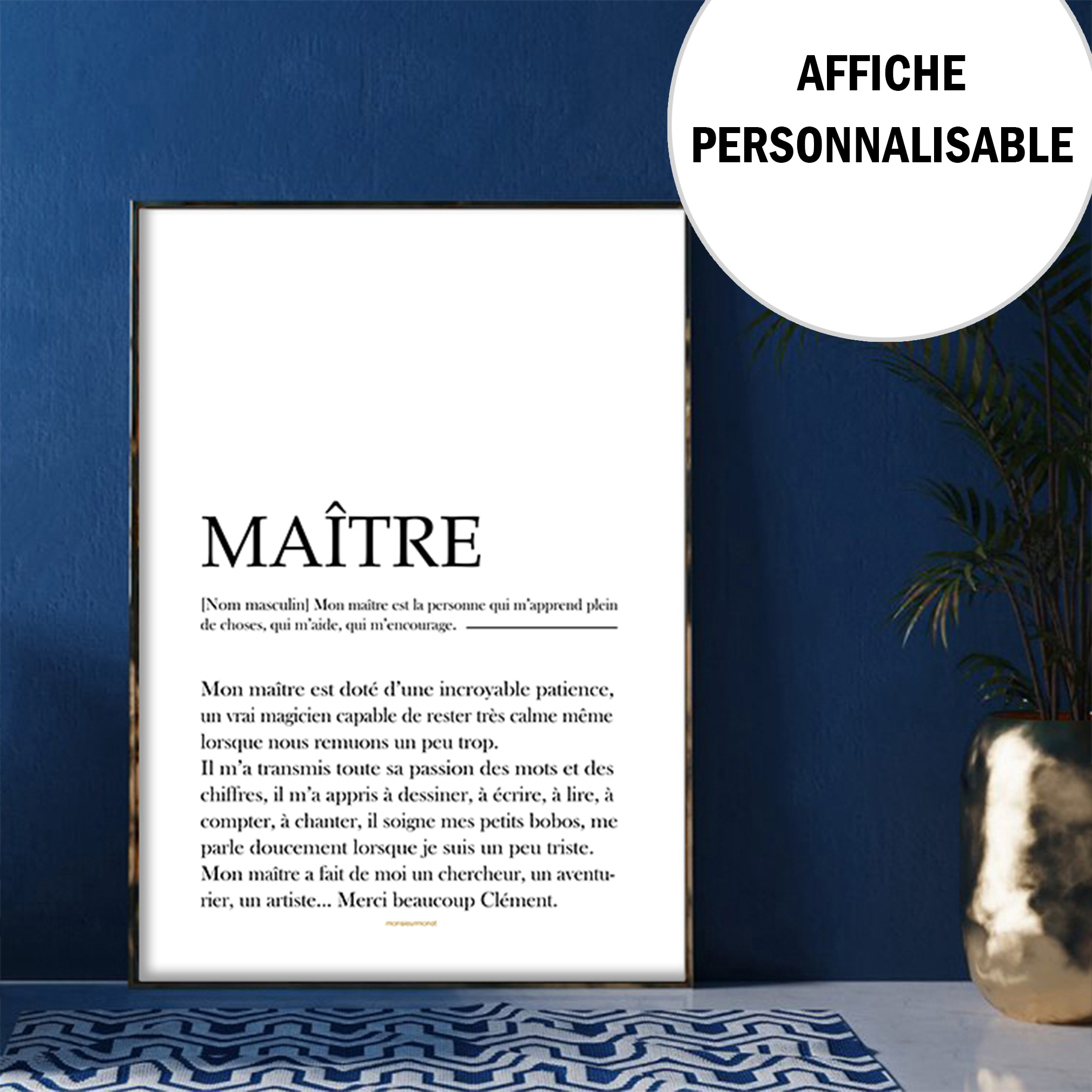 affiche maître personnalisable