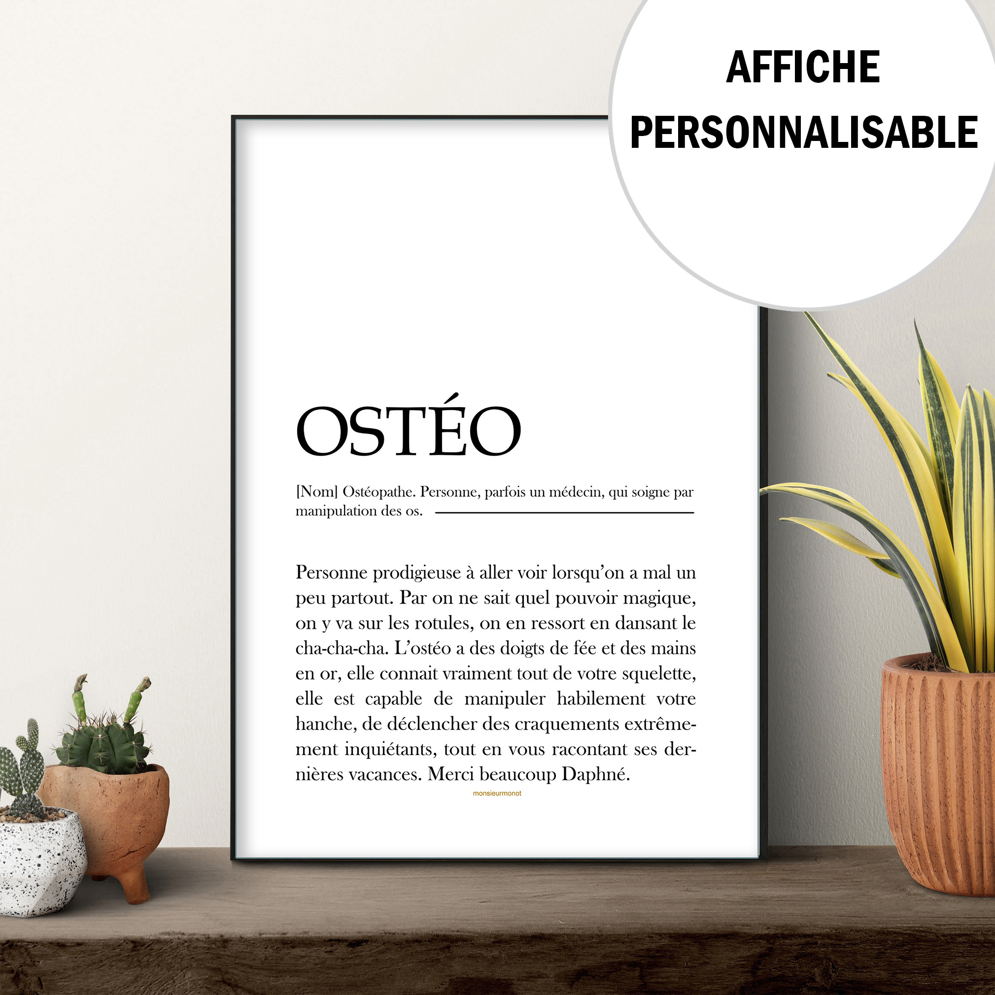 affiche ostéo personnalisable