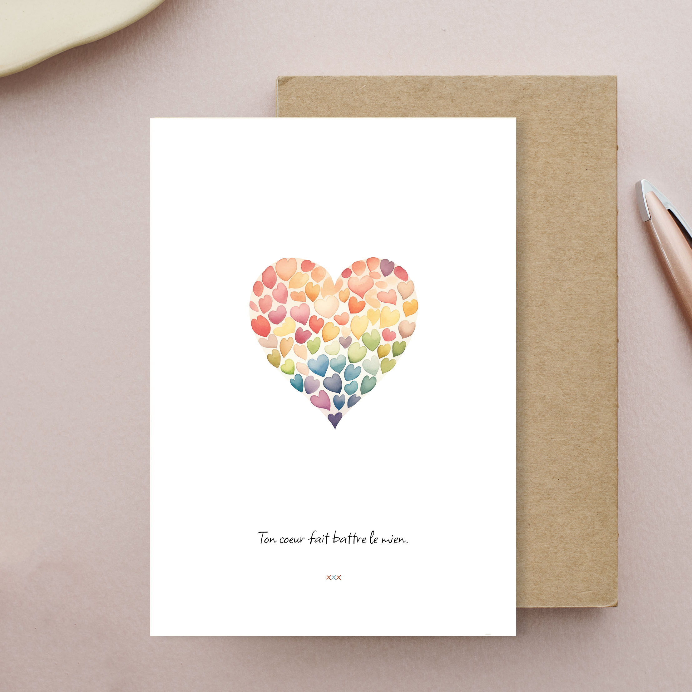 carte ton coeur fait battre le mien