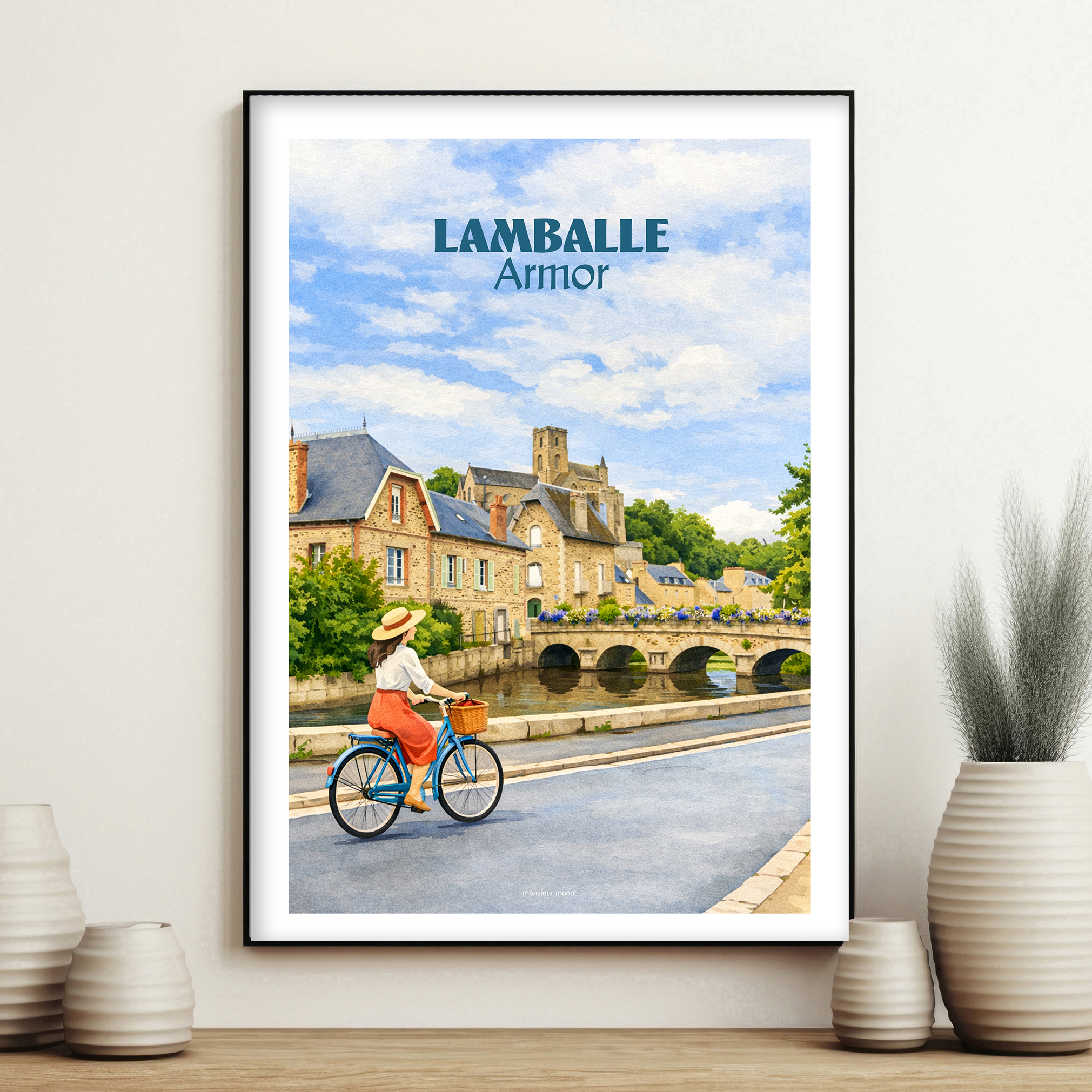 affiche Lamballe armor aquarelle