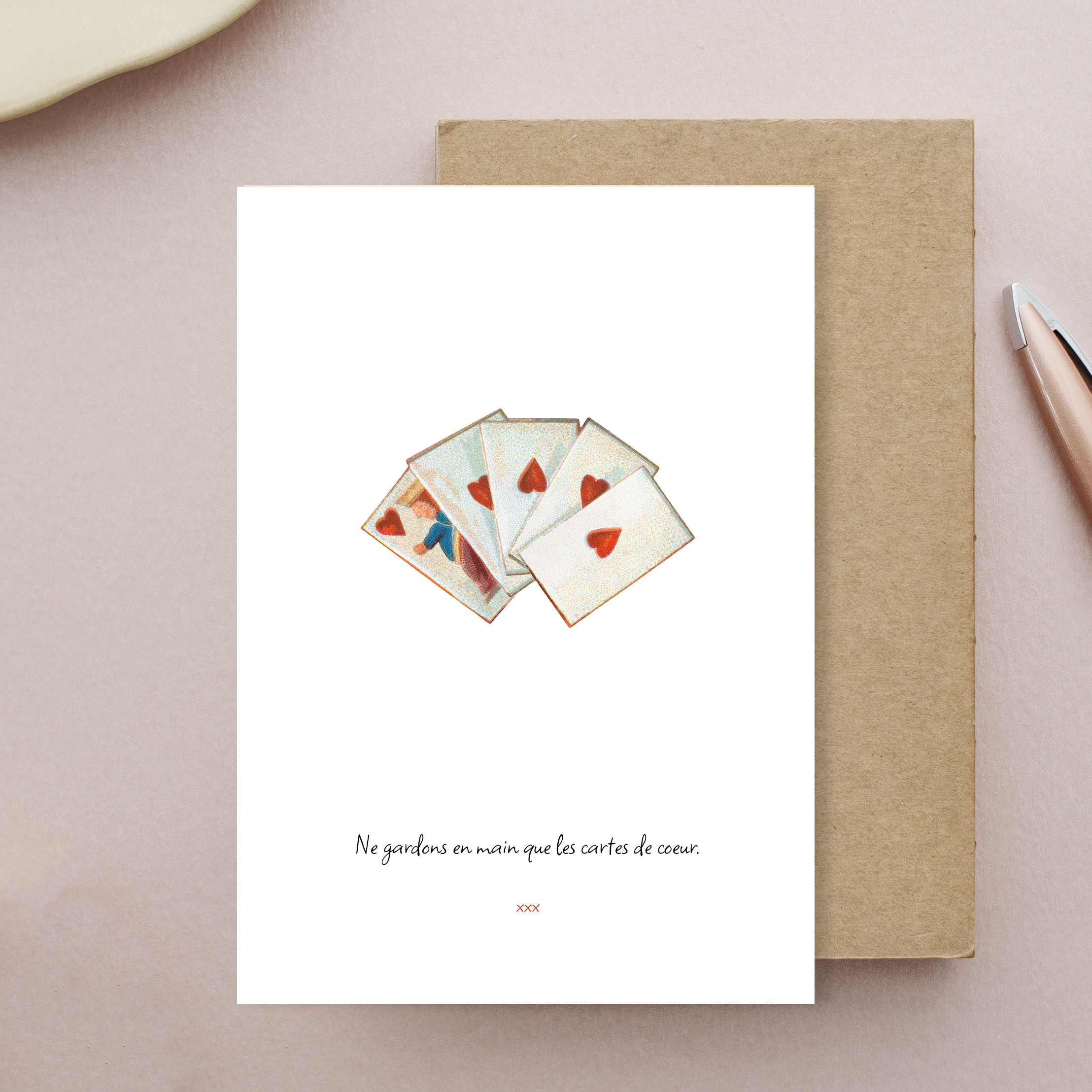 carte ne gardons en main que les cartes de coeur