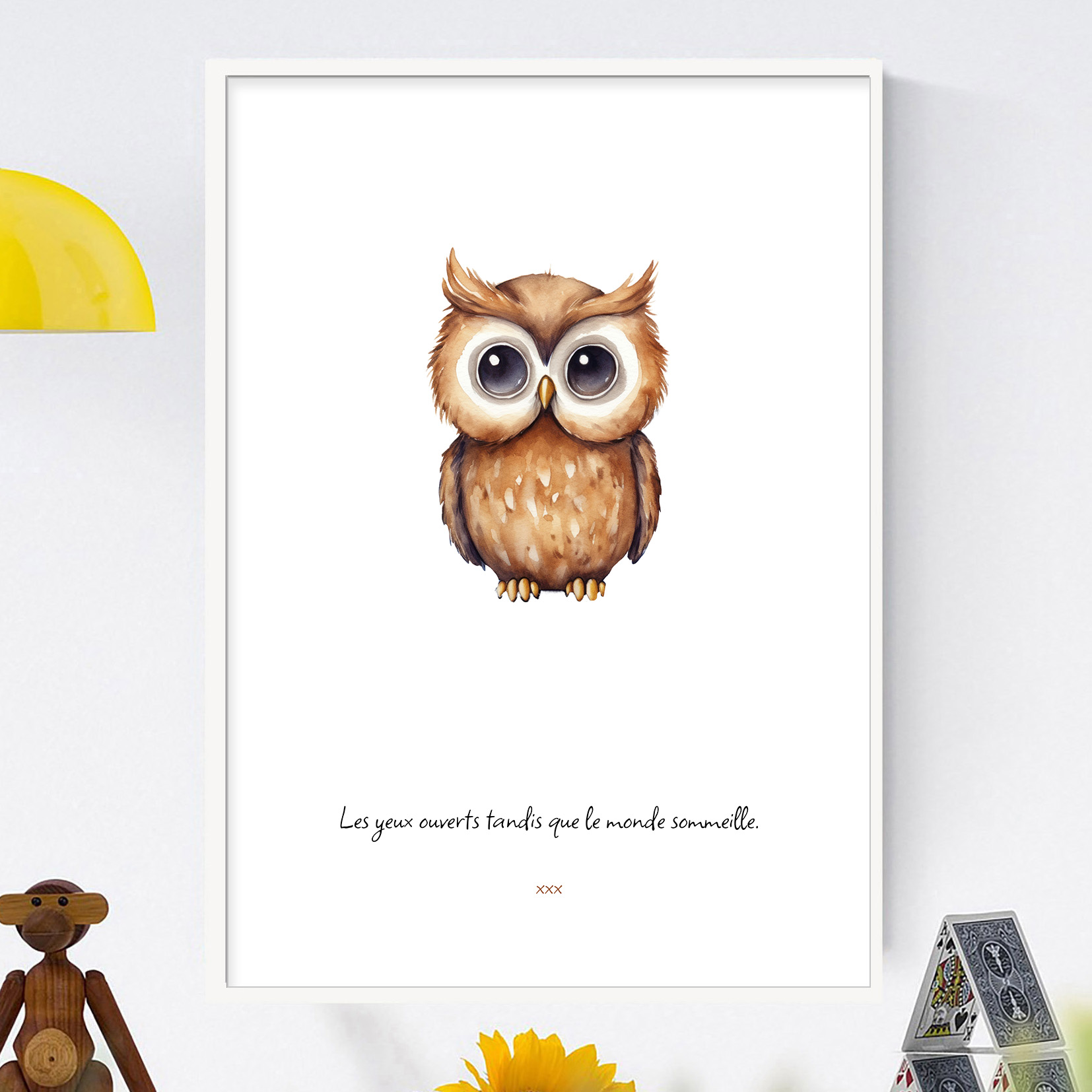 affiche les yeux ouverts tandis que le monde sommeile
