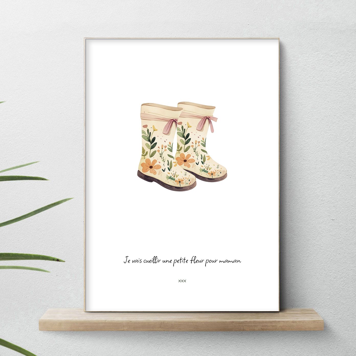 affiche je vais cueillir une petite fleur pour maman