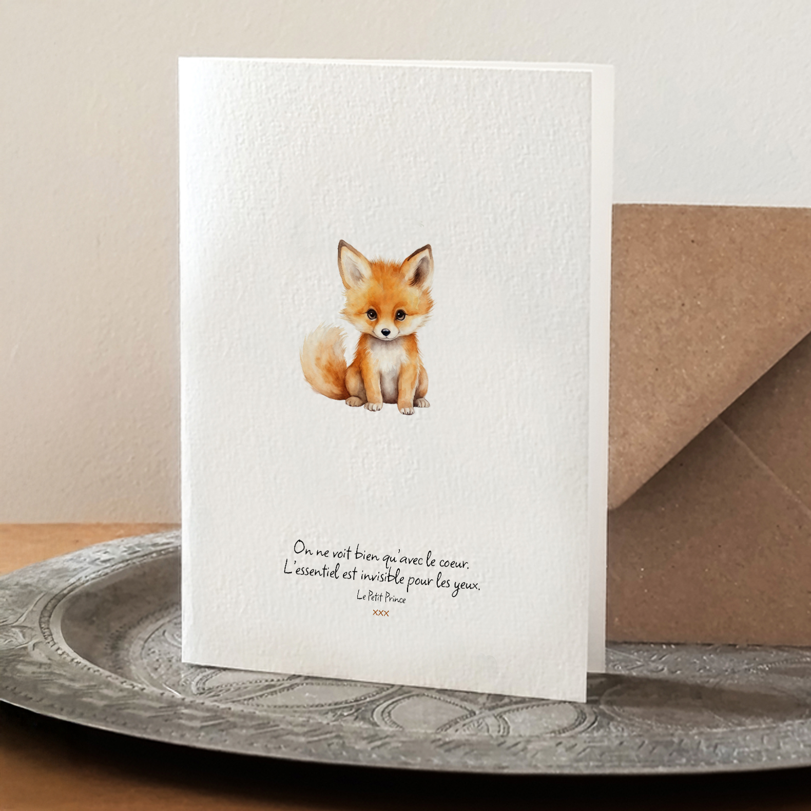 Carte On ne voit bien quavec le coeur le petit Prince
