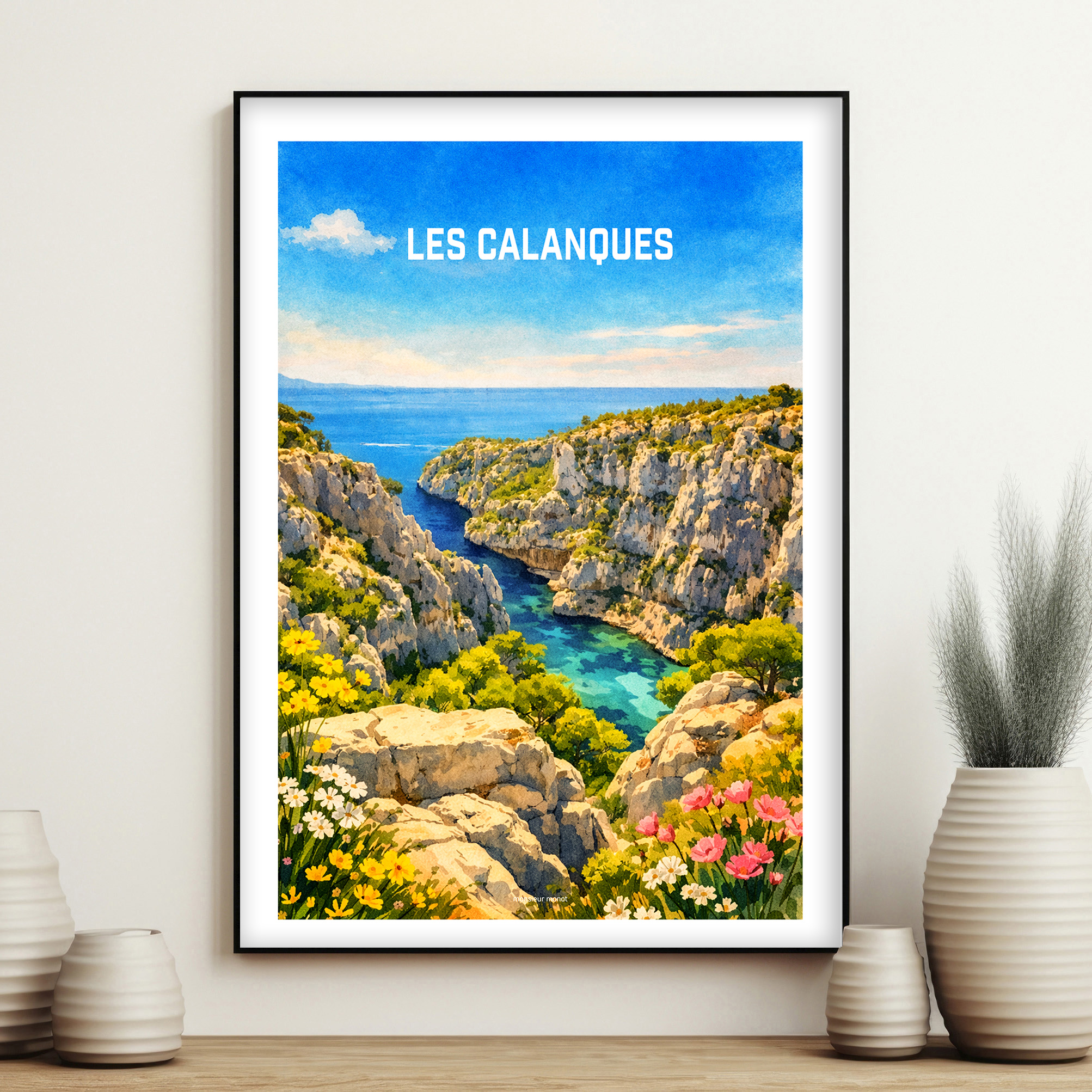 affiche Les calanques