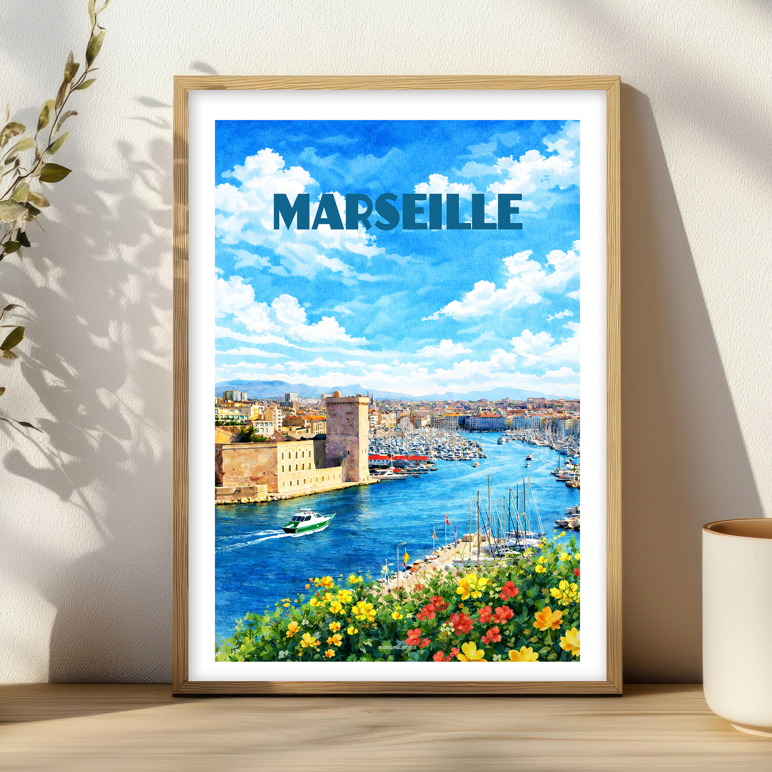 Affiche Marseille couleur