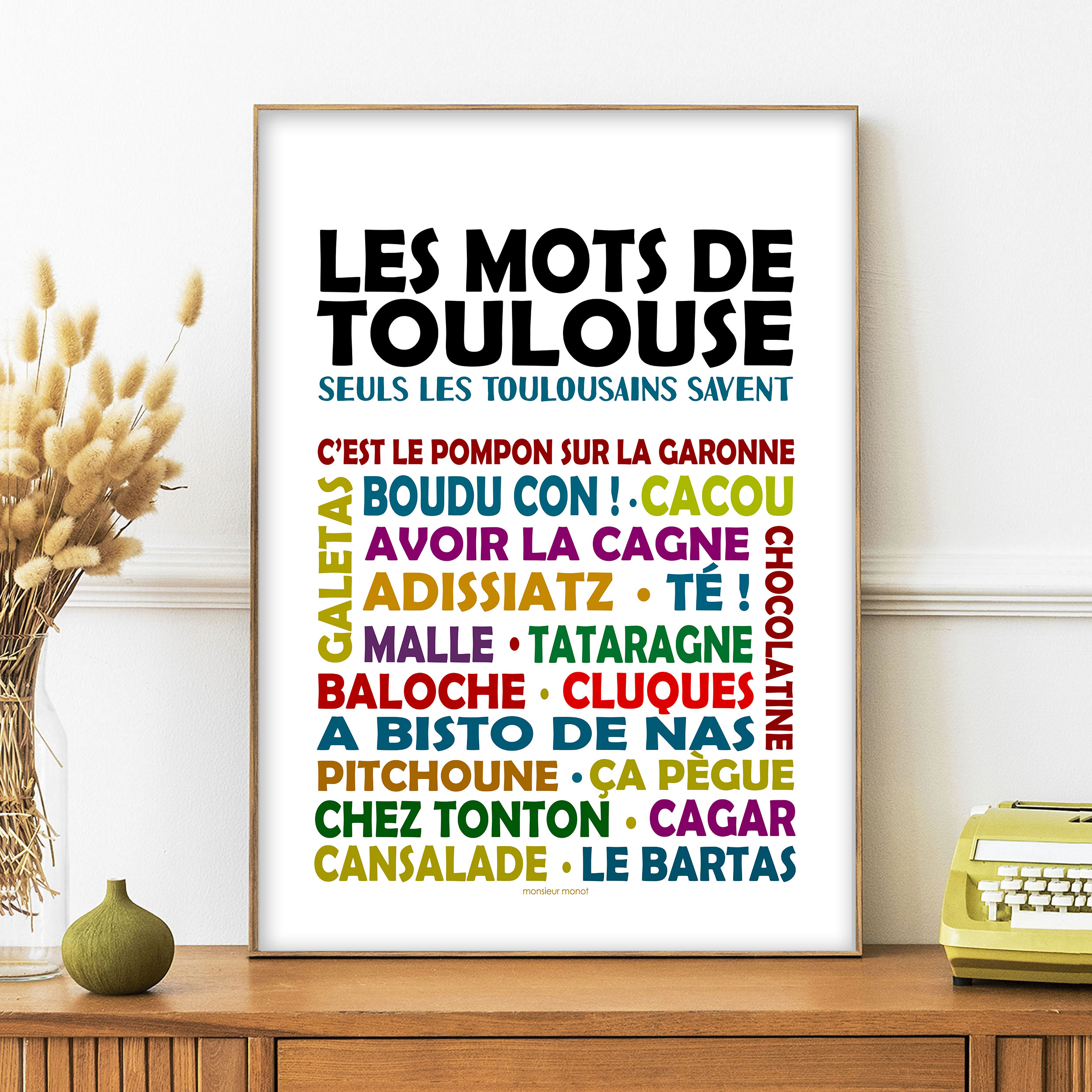 AFFiche Les mots de toulouse couleur nouveau