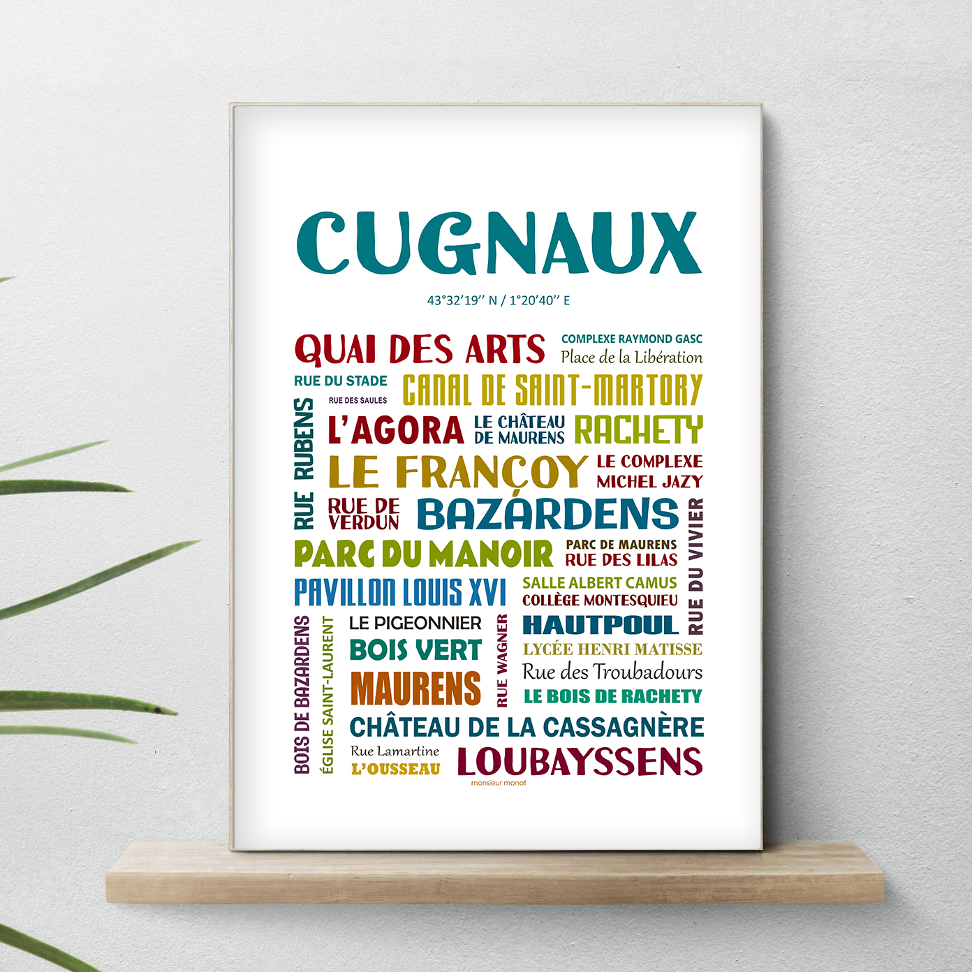 affiche Cugnaux les quartiers