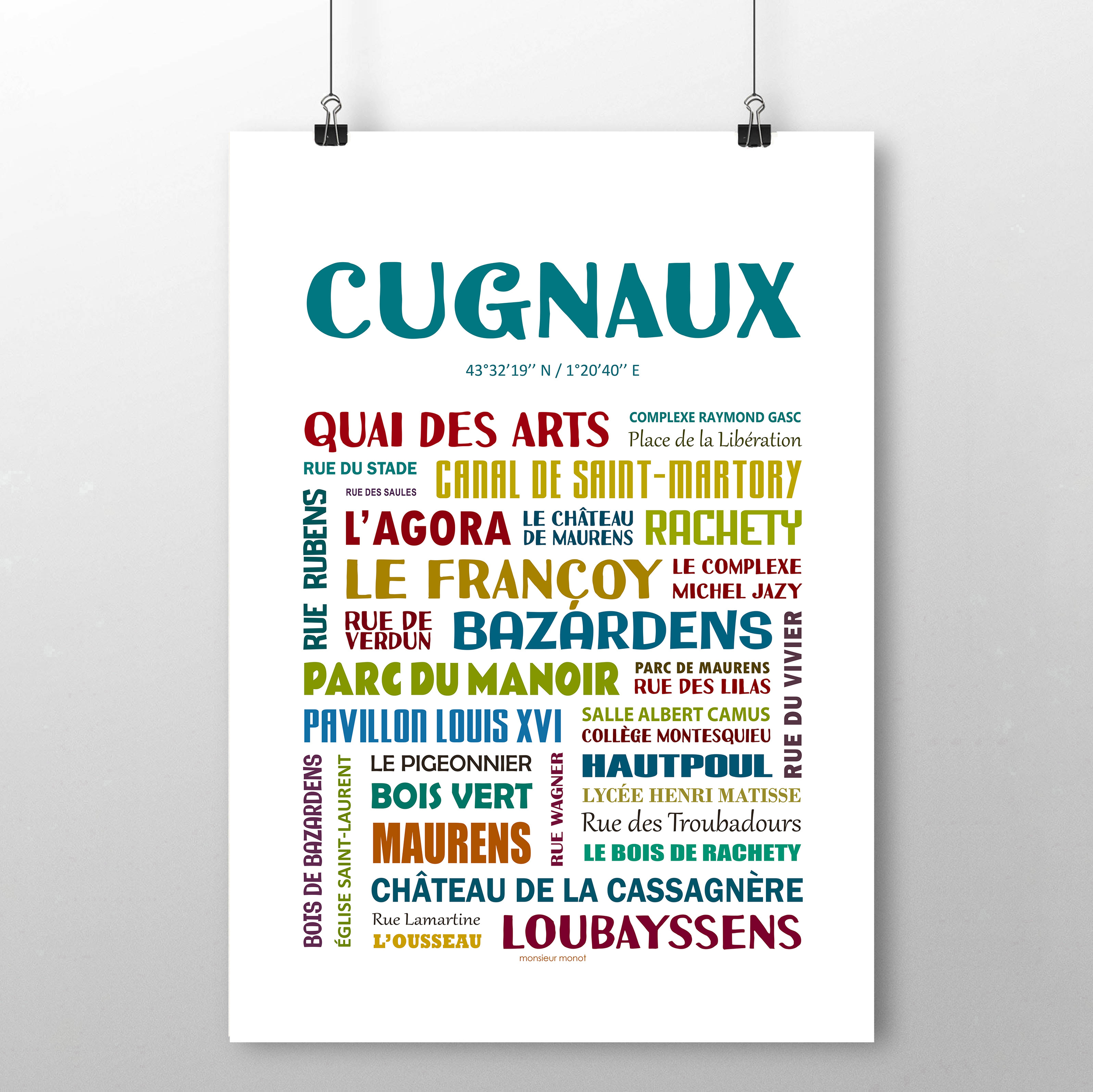 affiche Cugnaux les quartiers 2