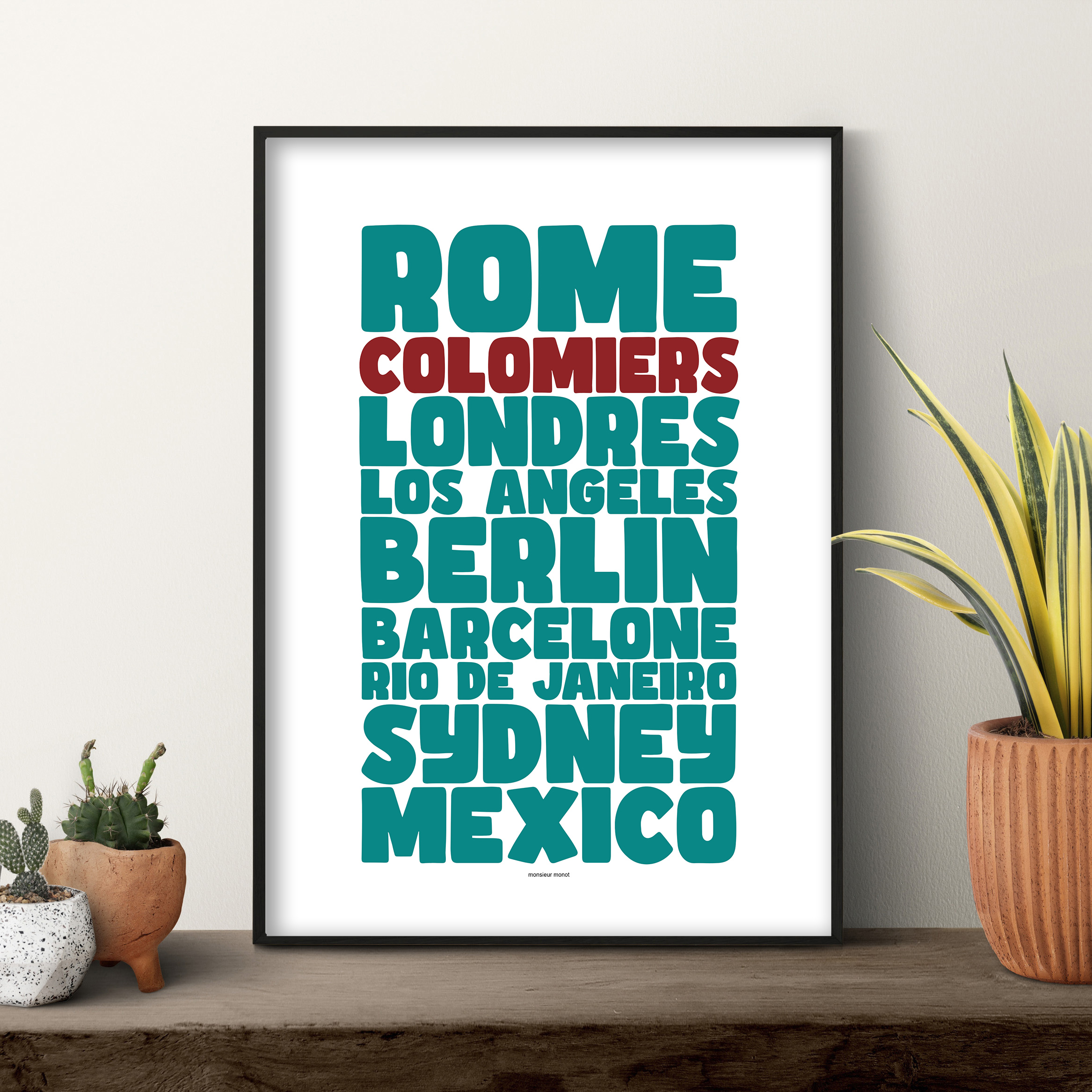 affiche Colomiers Villes celebres
