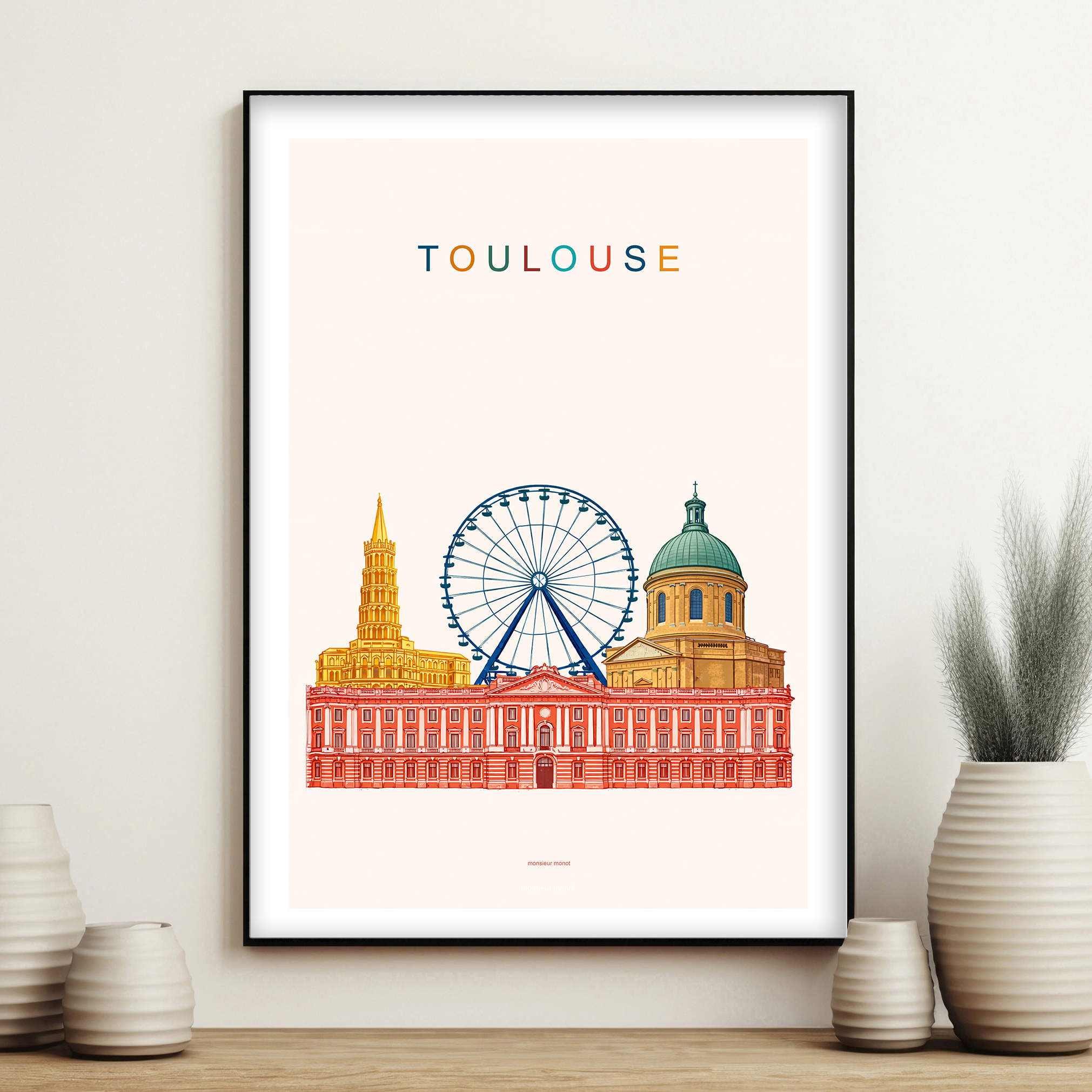 affiche Toulouse les Monuments