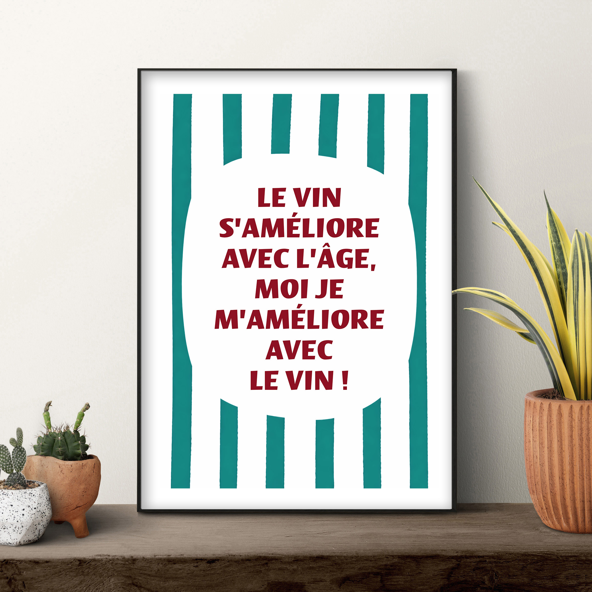 affiche Le vin sameliore avec lage