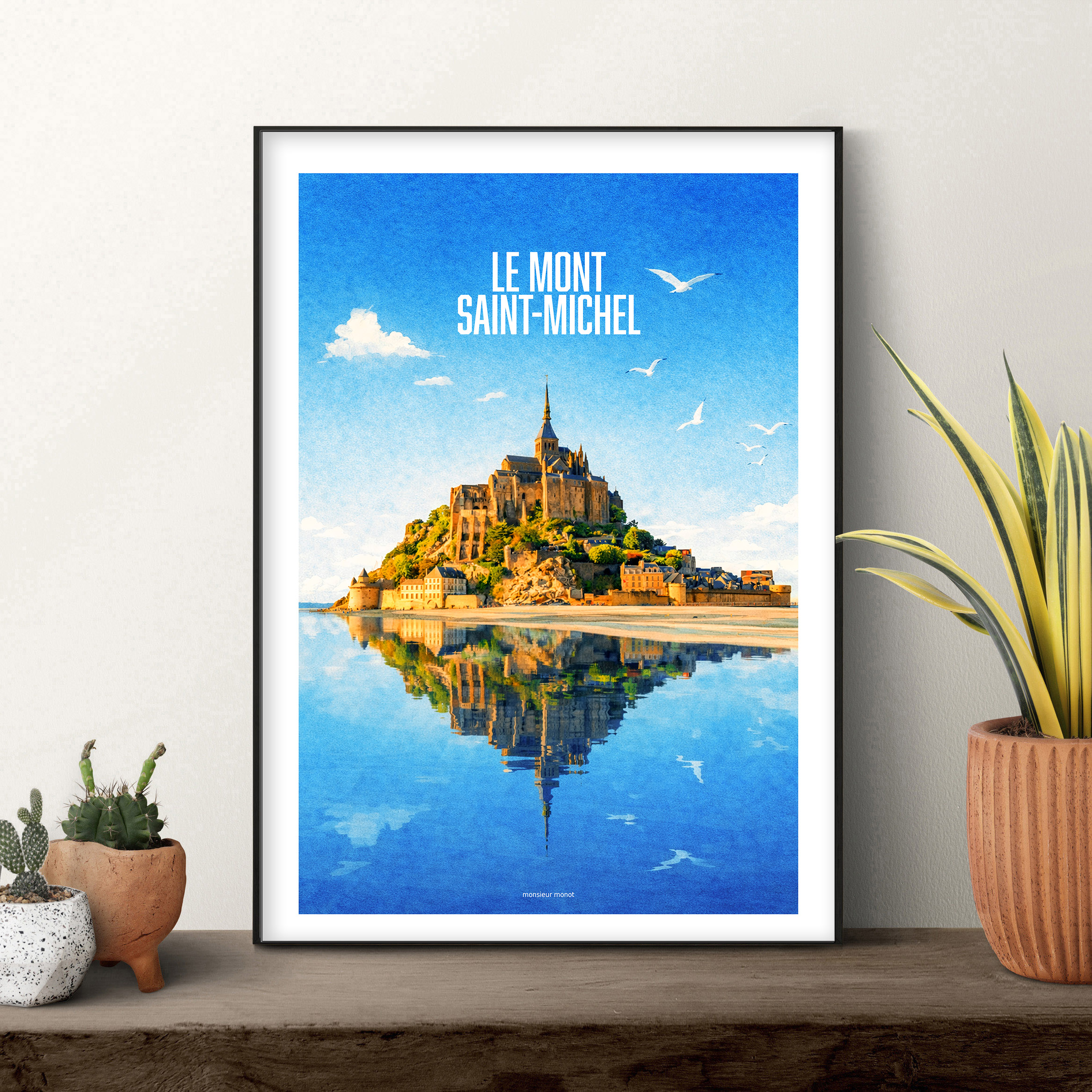 affiche Le mont saint michel couleur