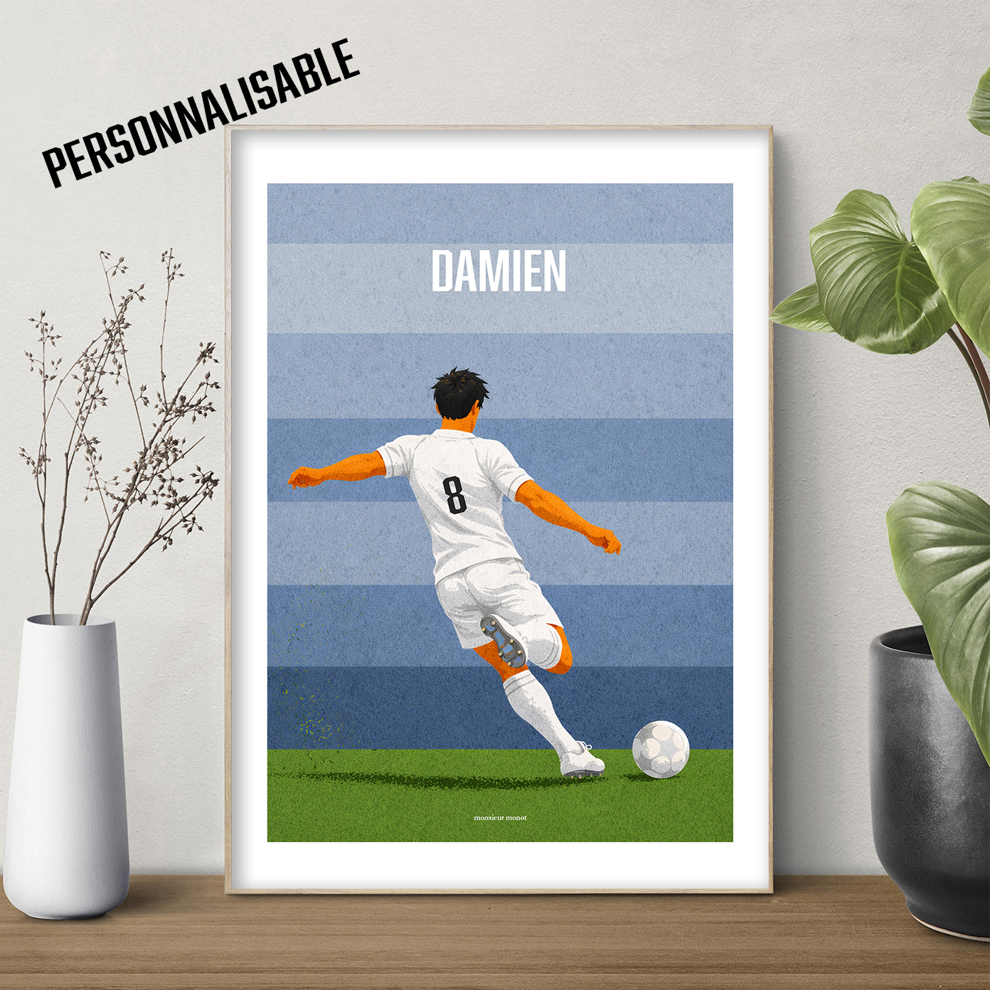 Affiche foot homme blanc