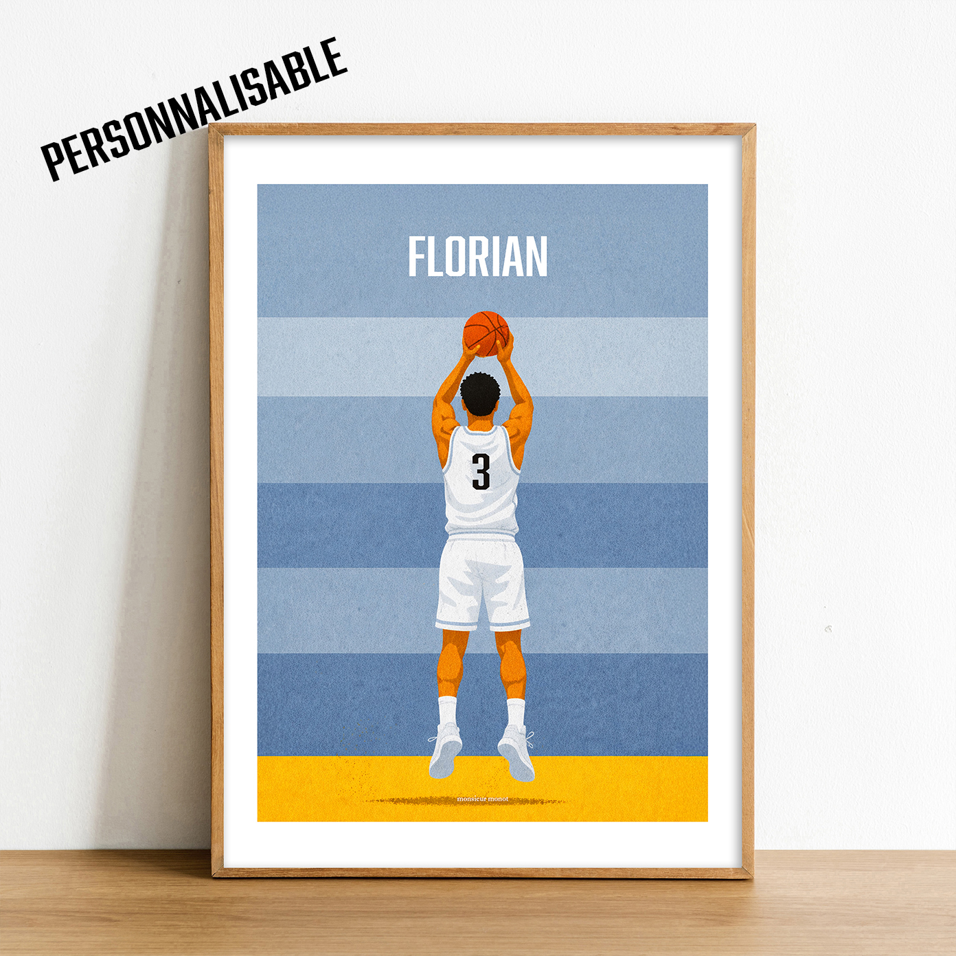 Affiche basket homme blanc