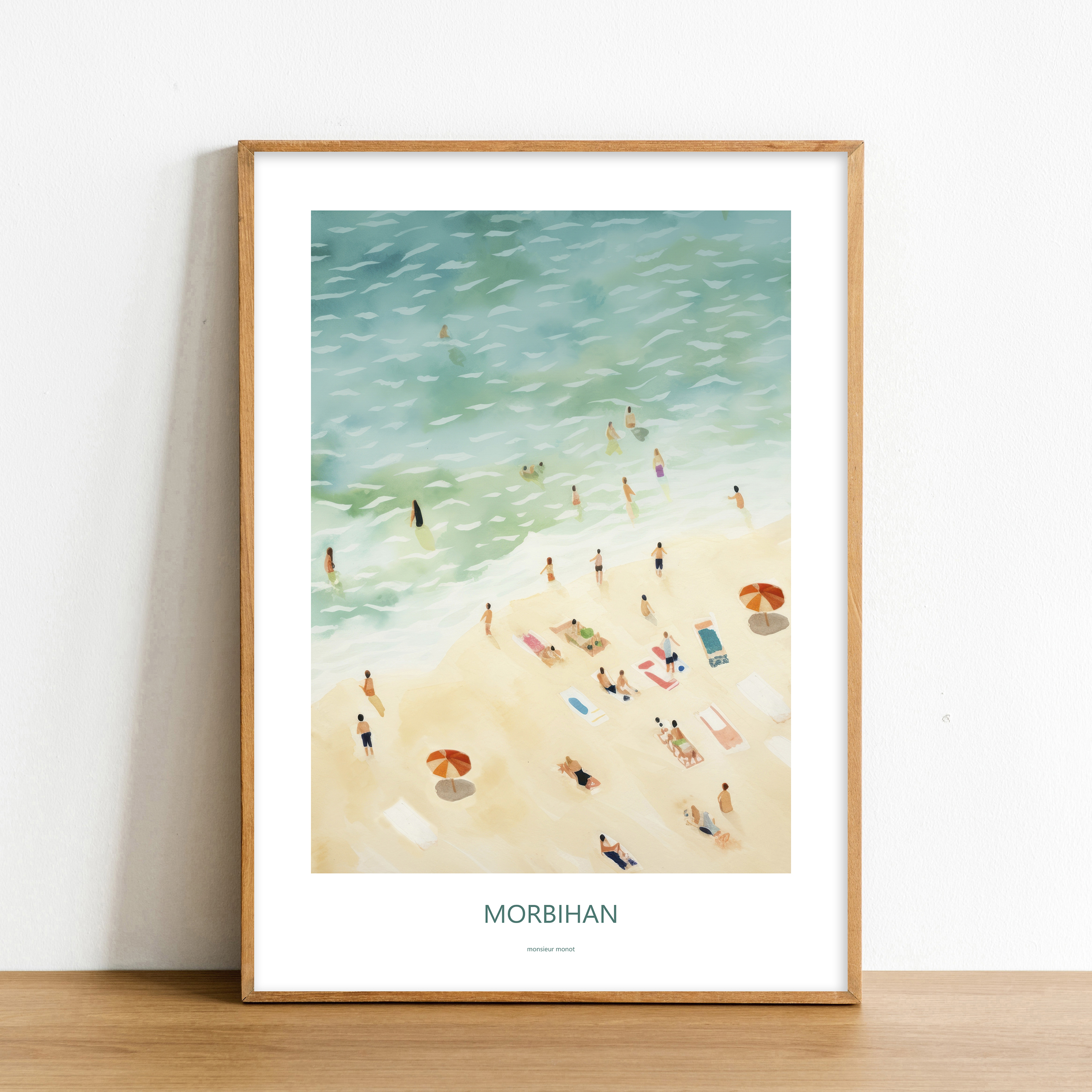 Affiche Plage vue den haut 4