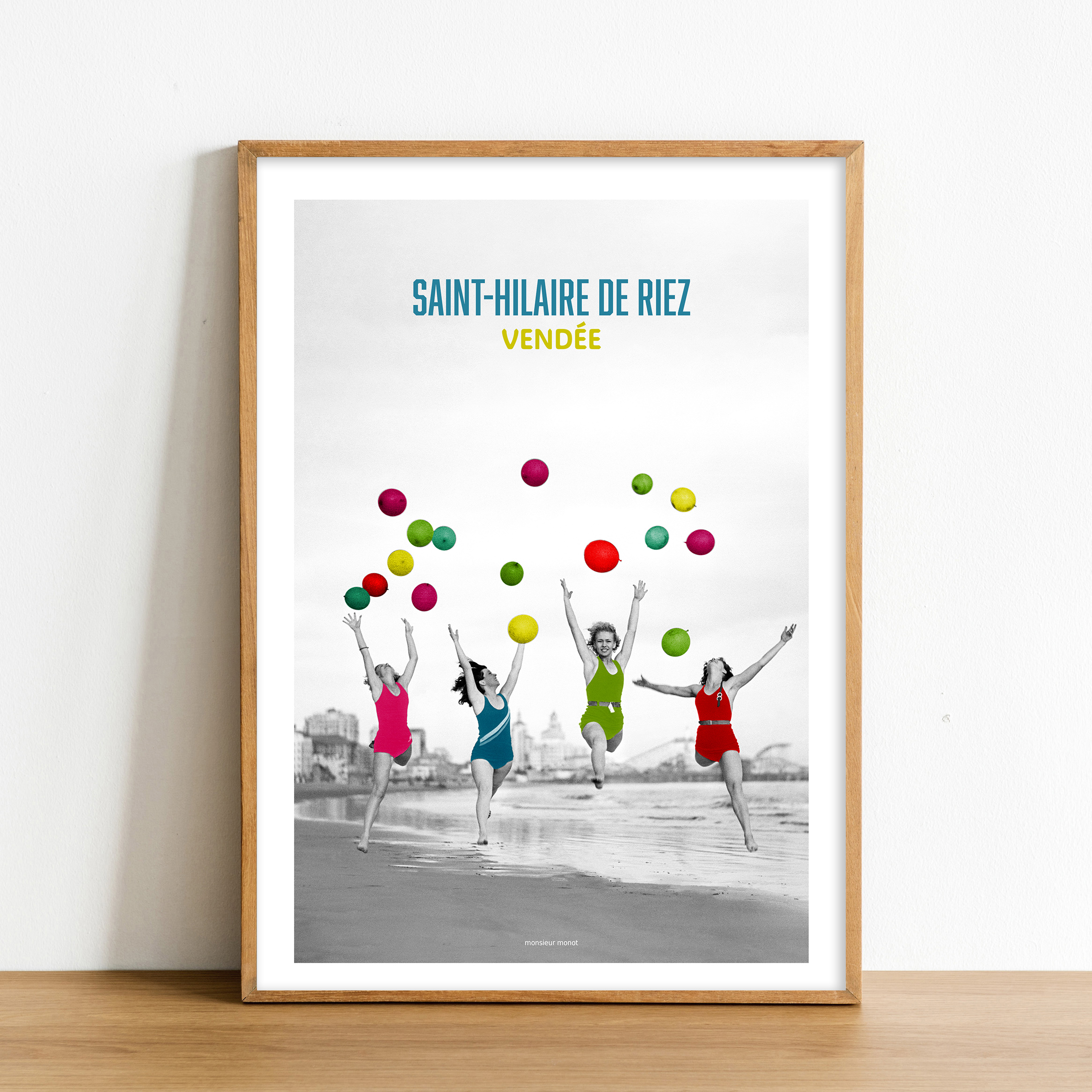 Affiche Colors plage personnalisable ballon