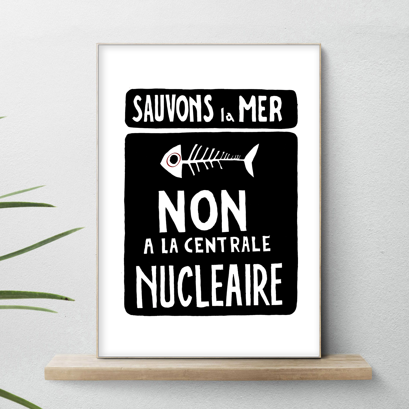 affiche Sauvons la mer non a la centrale nucleaire