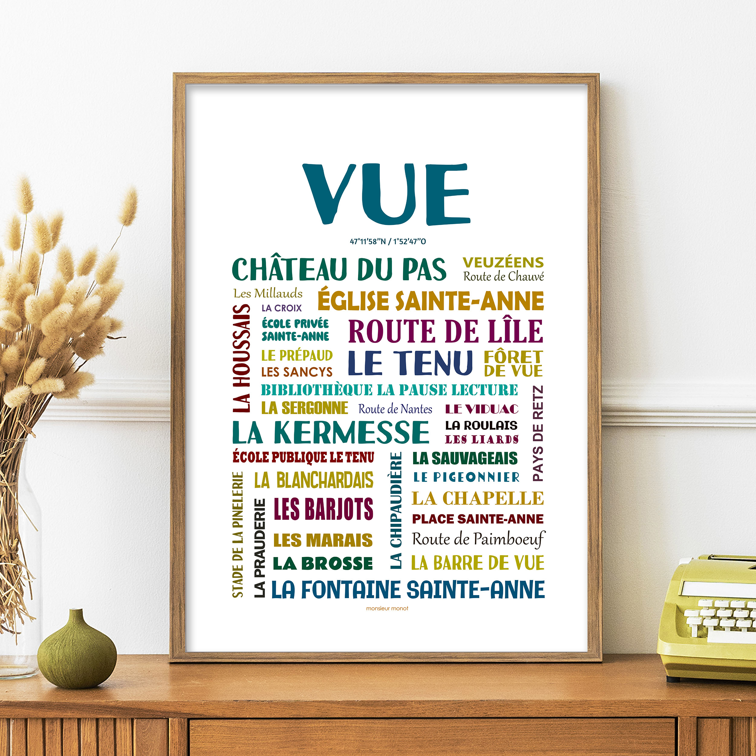 affiche ville de Vue les quartiers