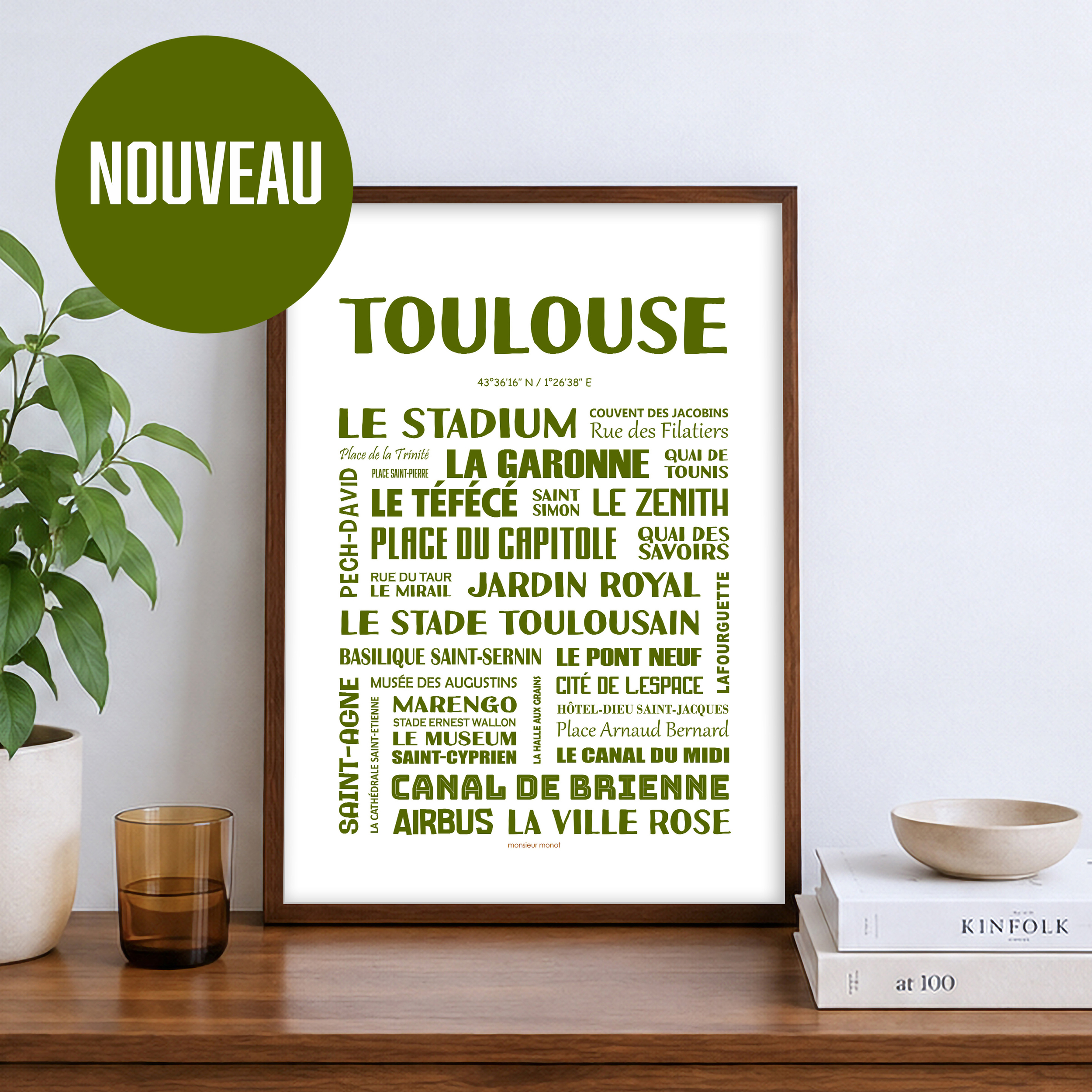 Affiche quartier en vert 3 Sticker
