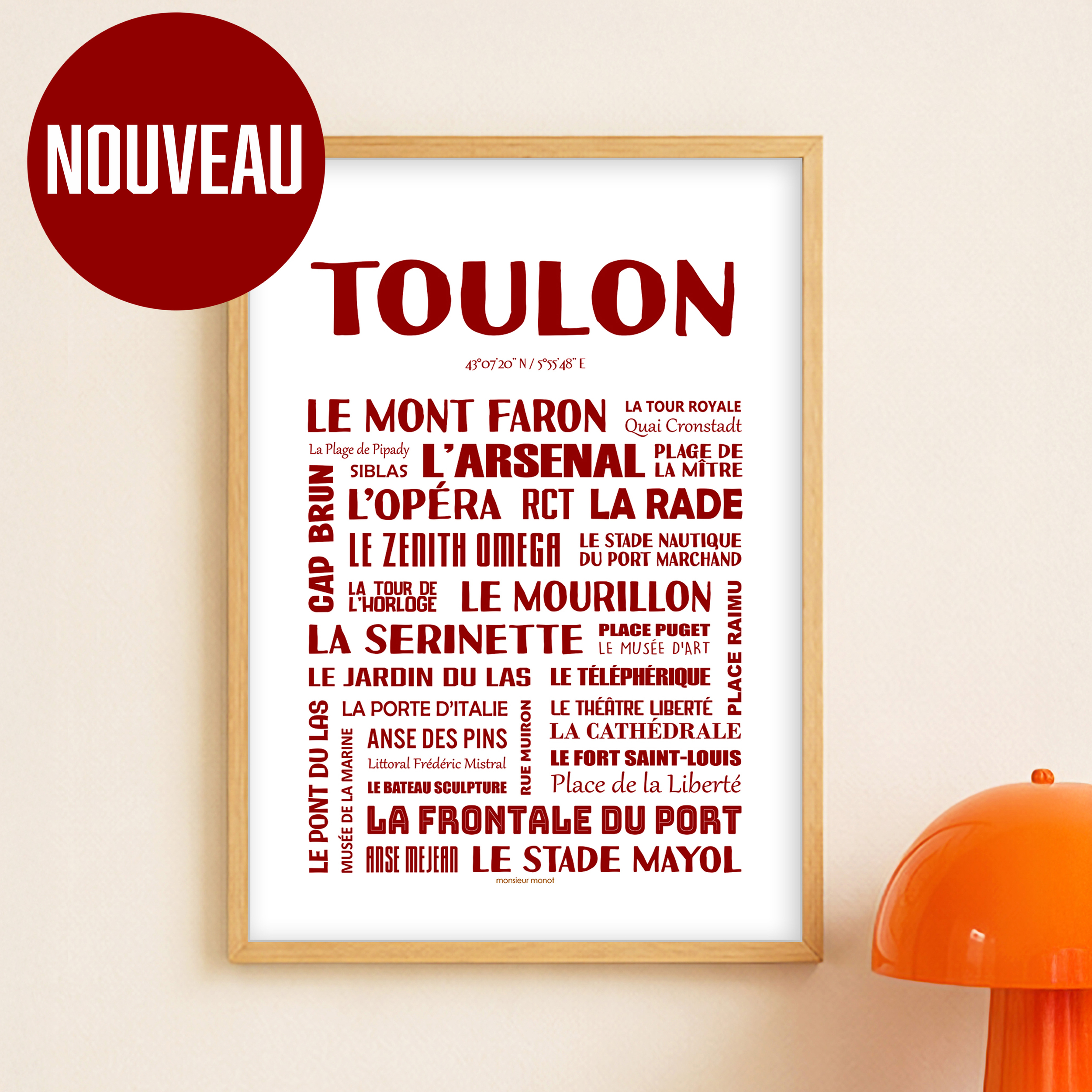 Affiche quartiers rouge sticker