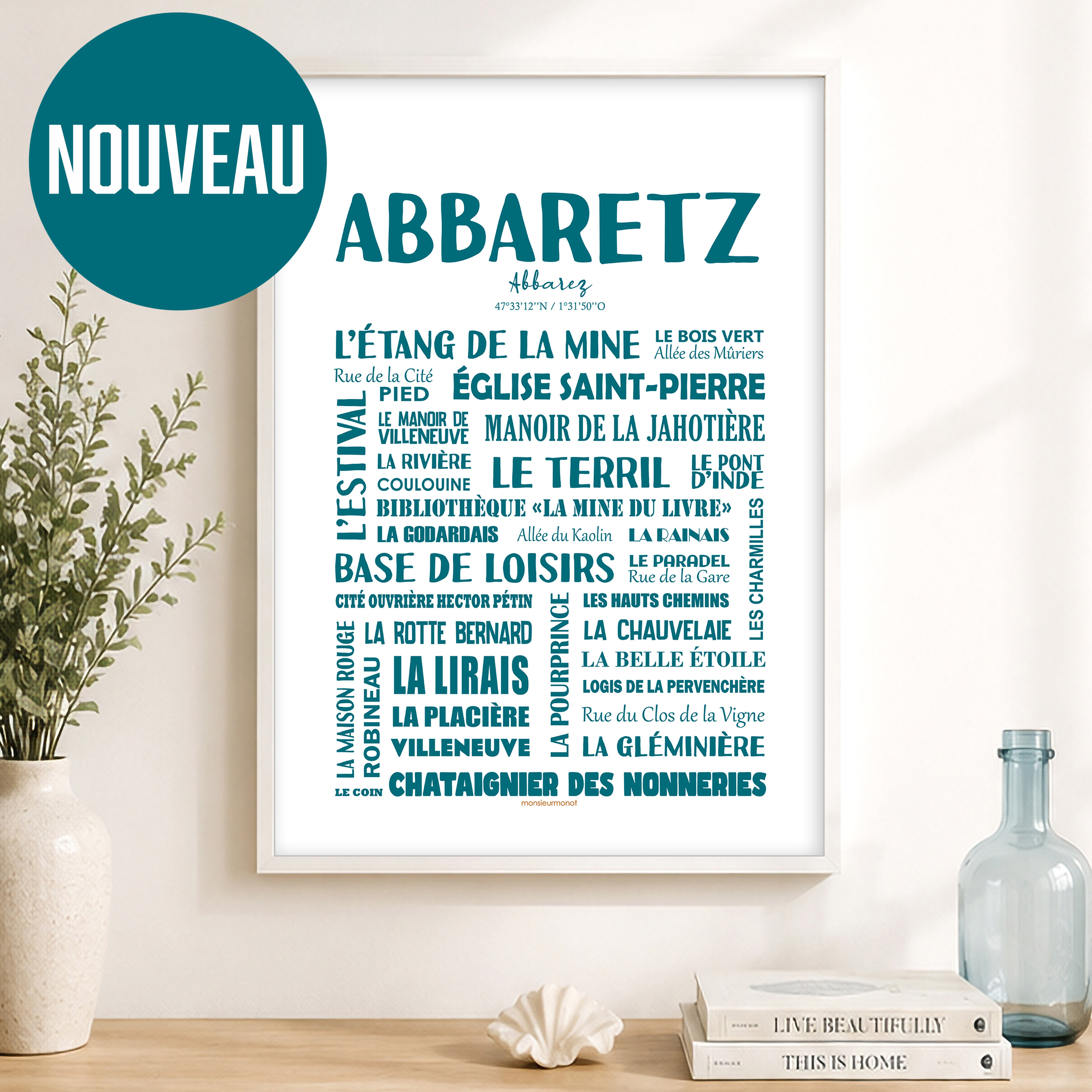 Affiche quartiers bleue 3 sticker