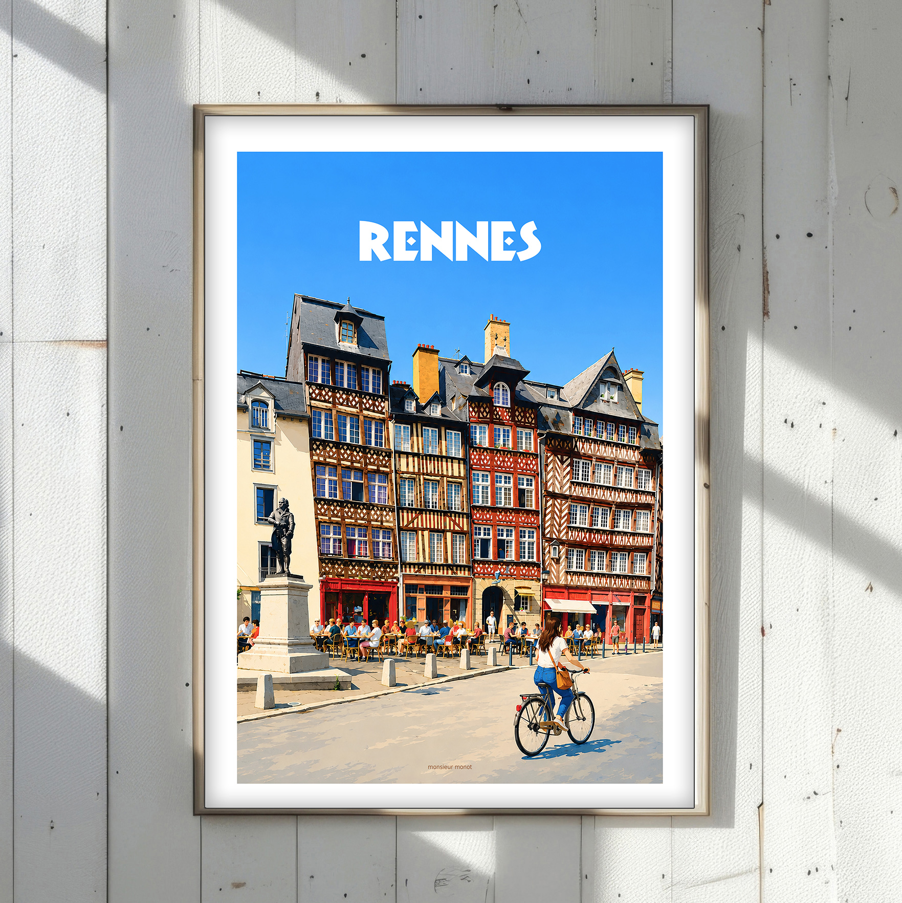 affiche Rennes maisons à pans de bois
