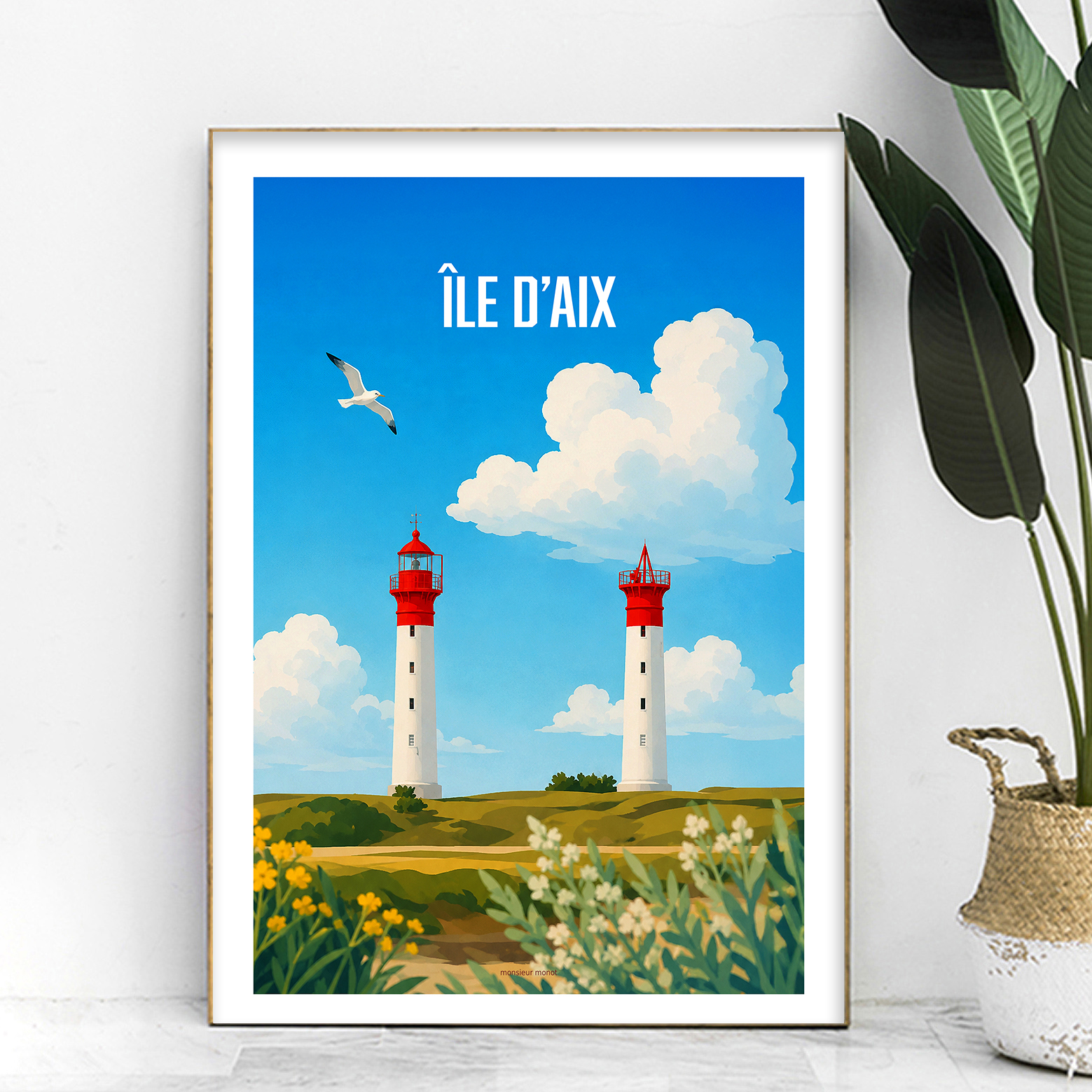 affiche Île Daix les phares