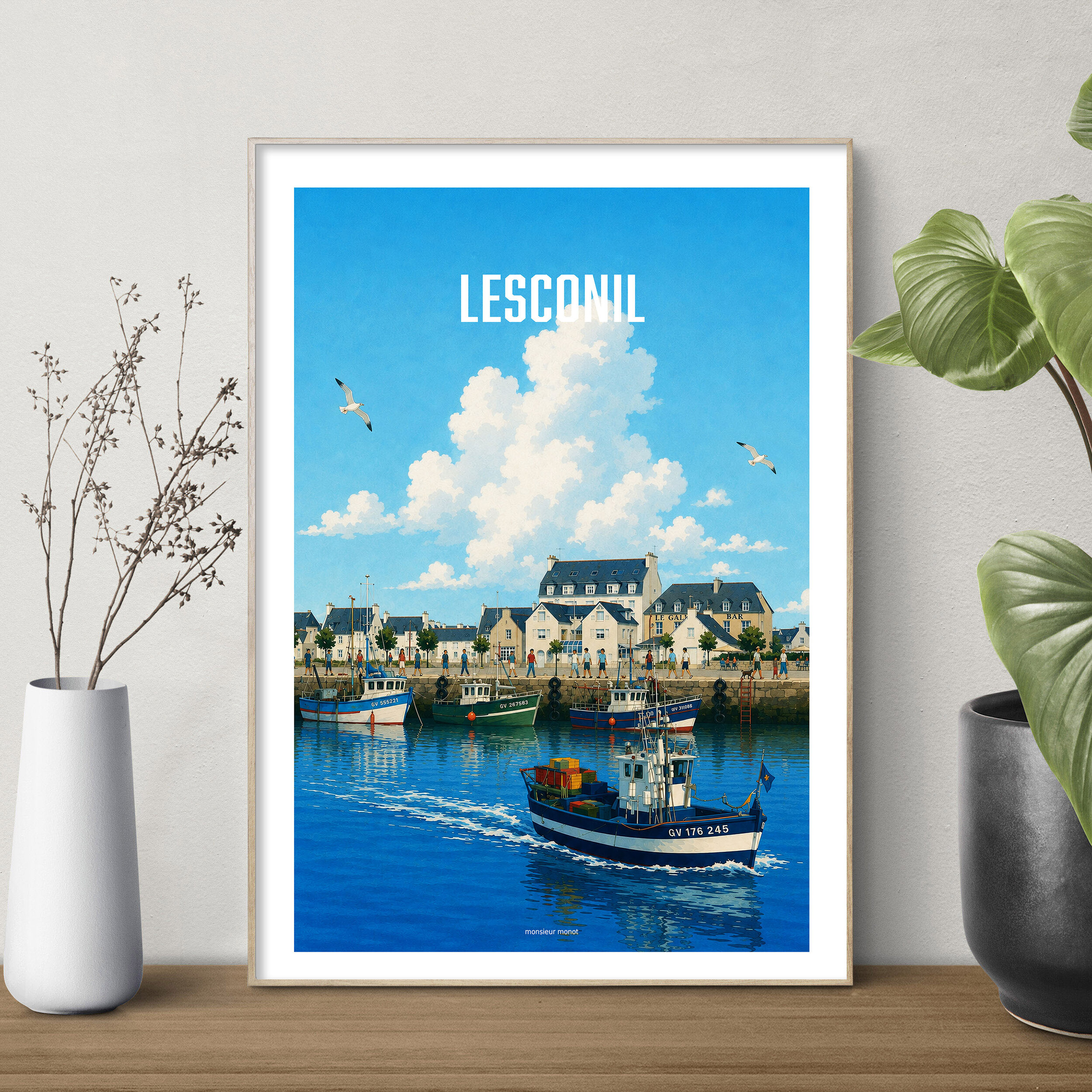 affiche Lesconil couleur