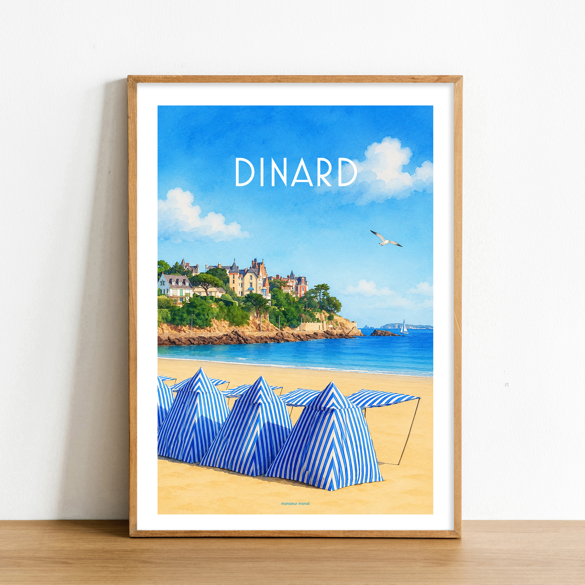 Affiche Dinard les tentes de plage