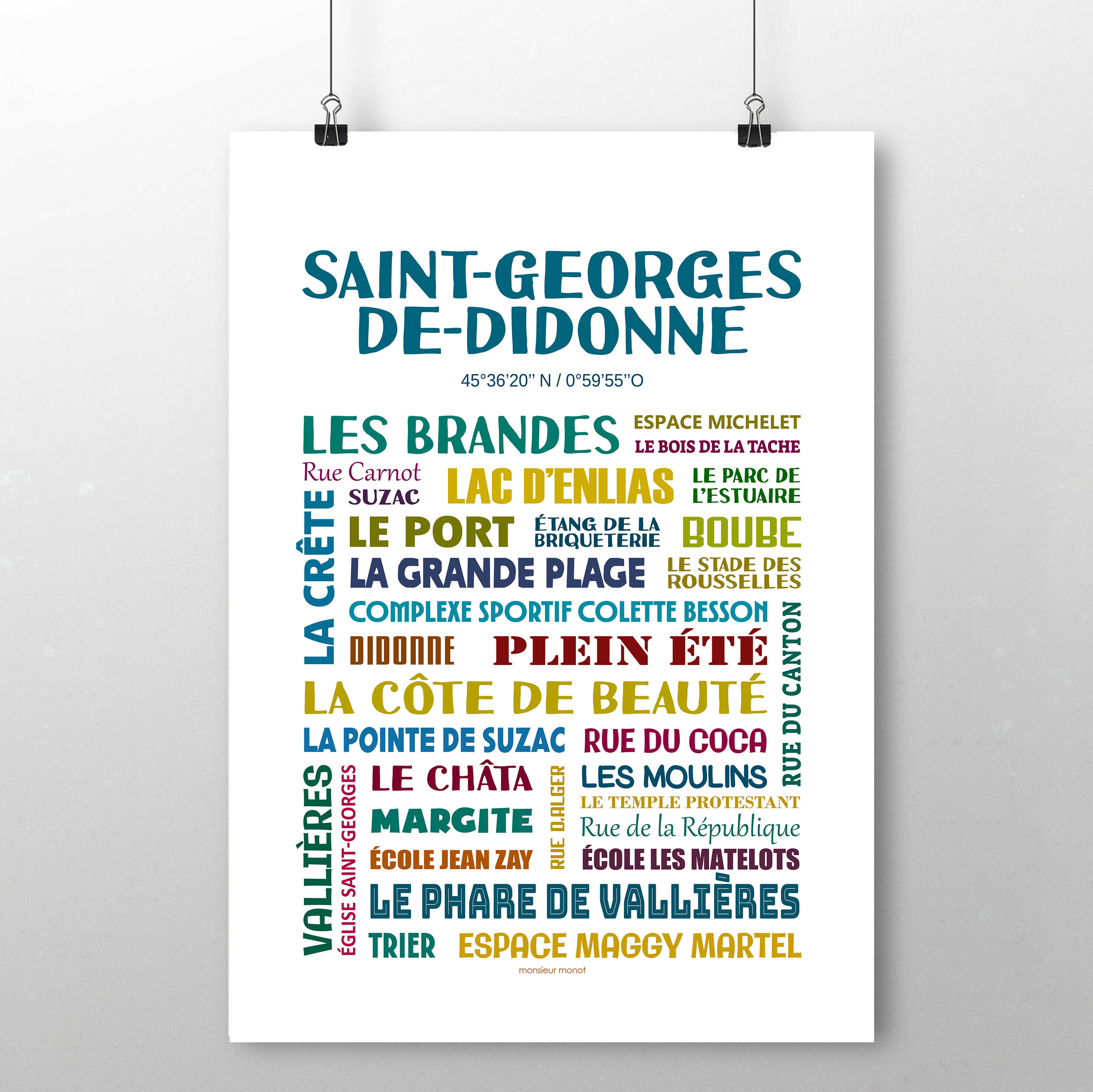affiche Saint Georges de Didonne quartiers 2