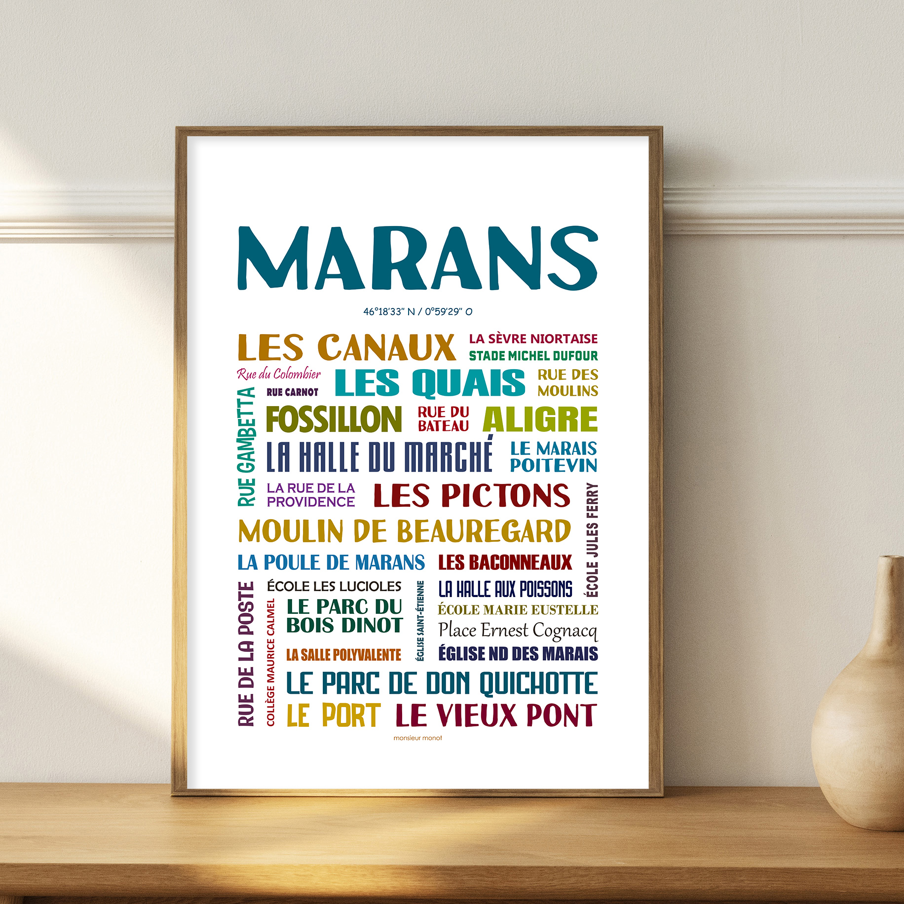 Affiche Marans quartiers