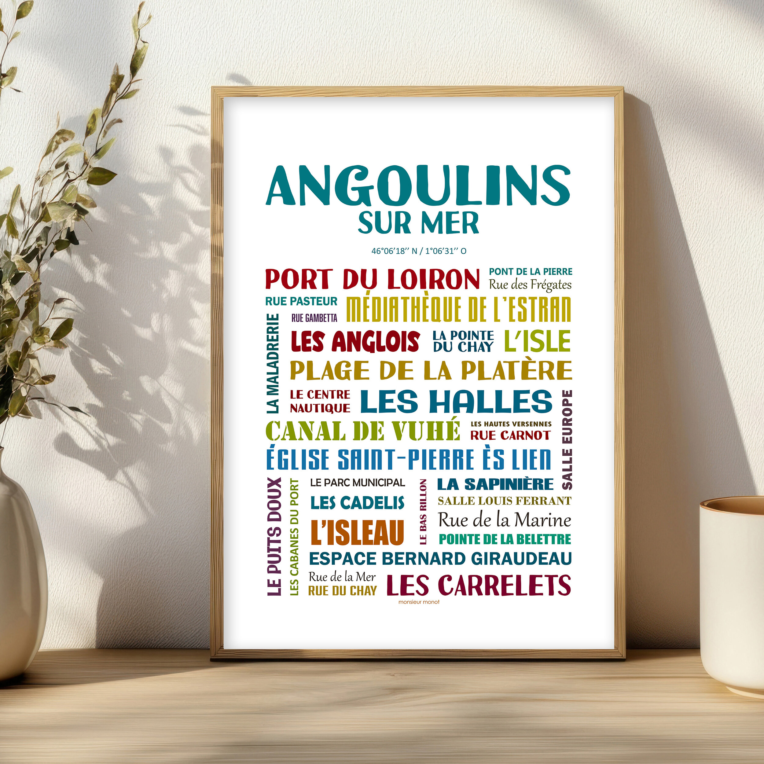 Affiche Angoulins sur Mer les quartiers