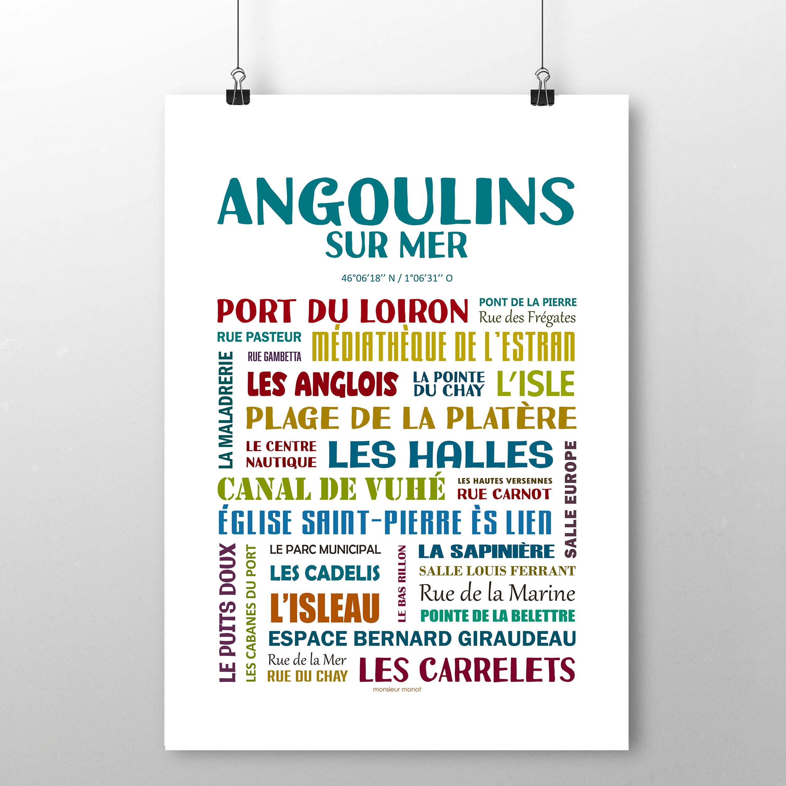 affiche Angoulins sur mer les quartiers 2