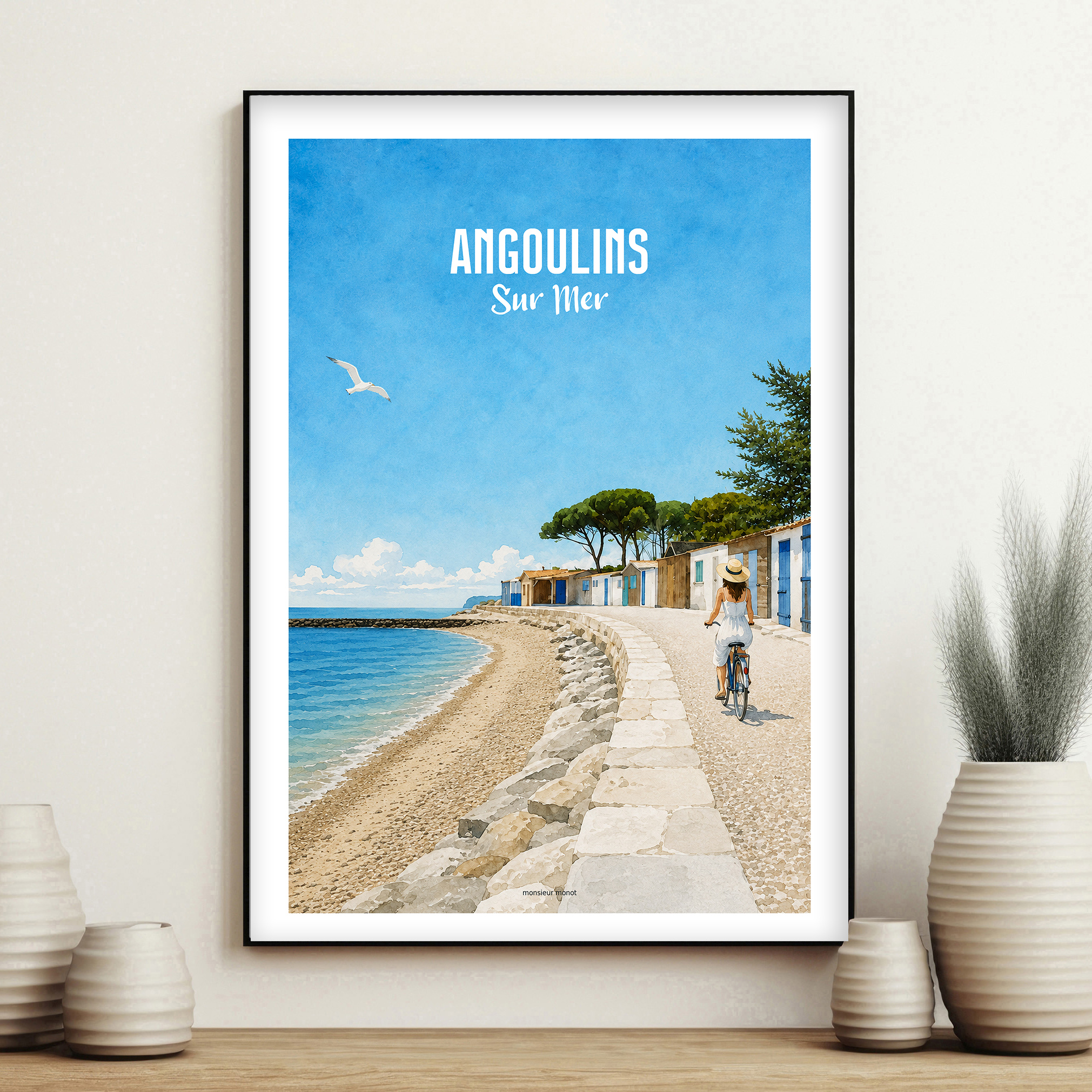 affiche Angoulins sur mer couleur