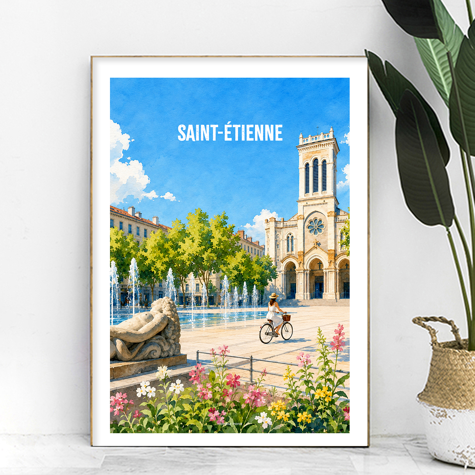 affiche Saint-Etienne couleur