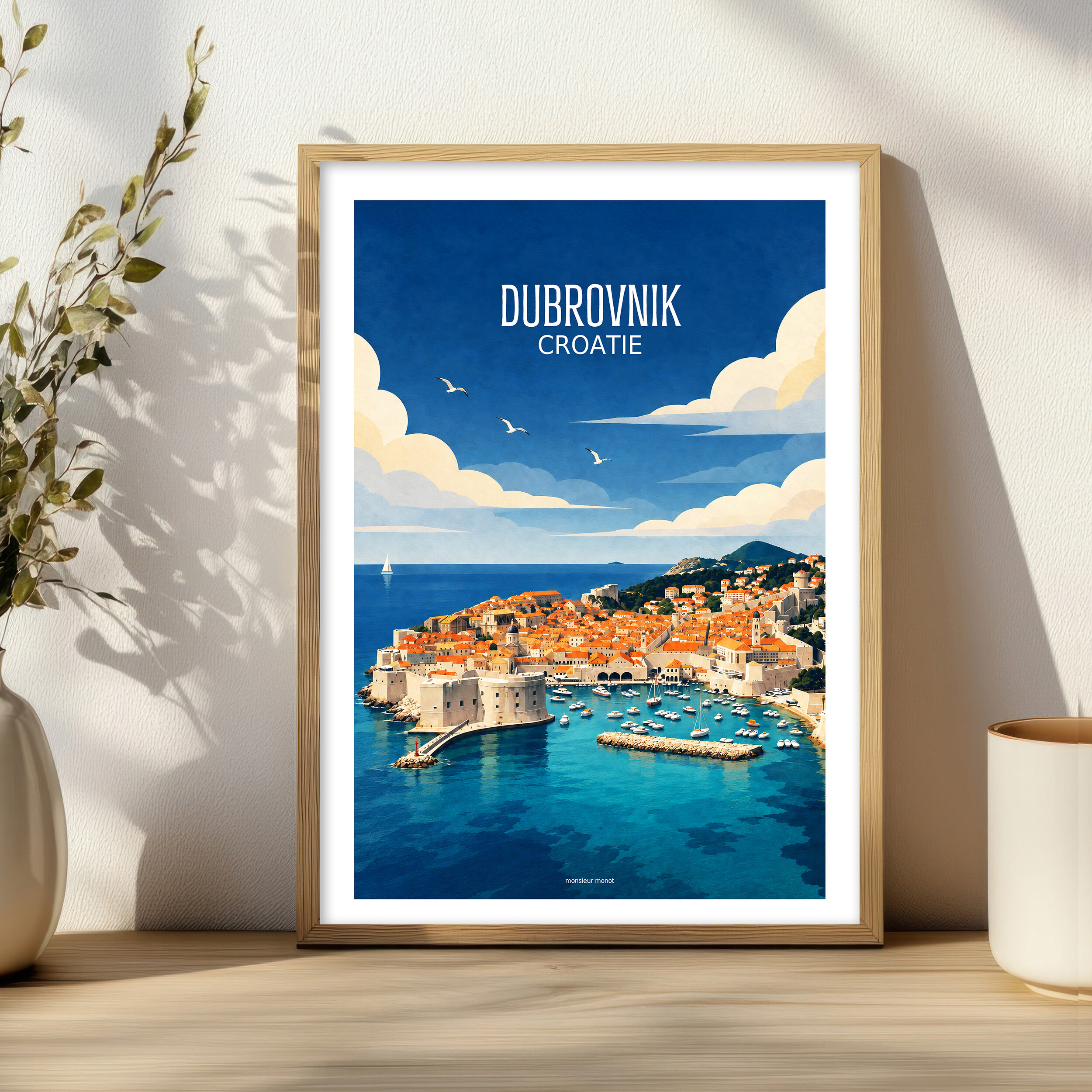 Affiche Dubrovnik en Croatie